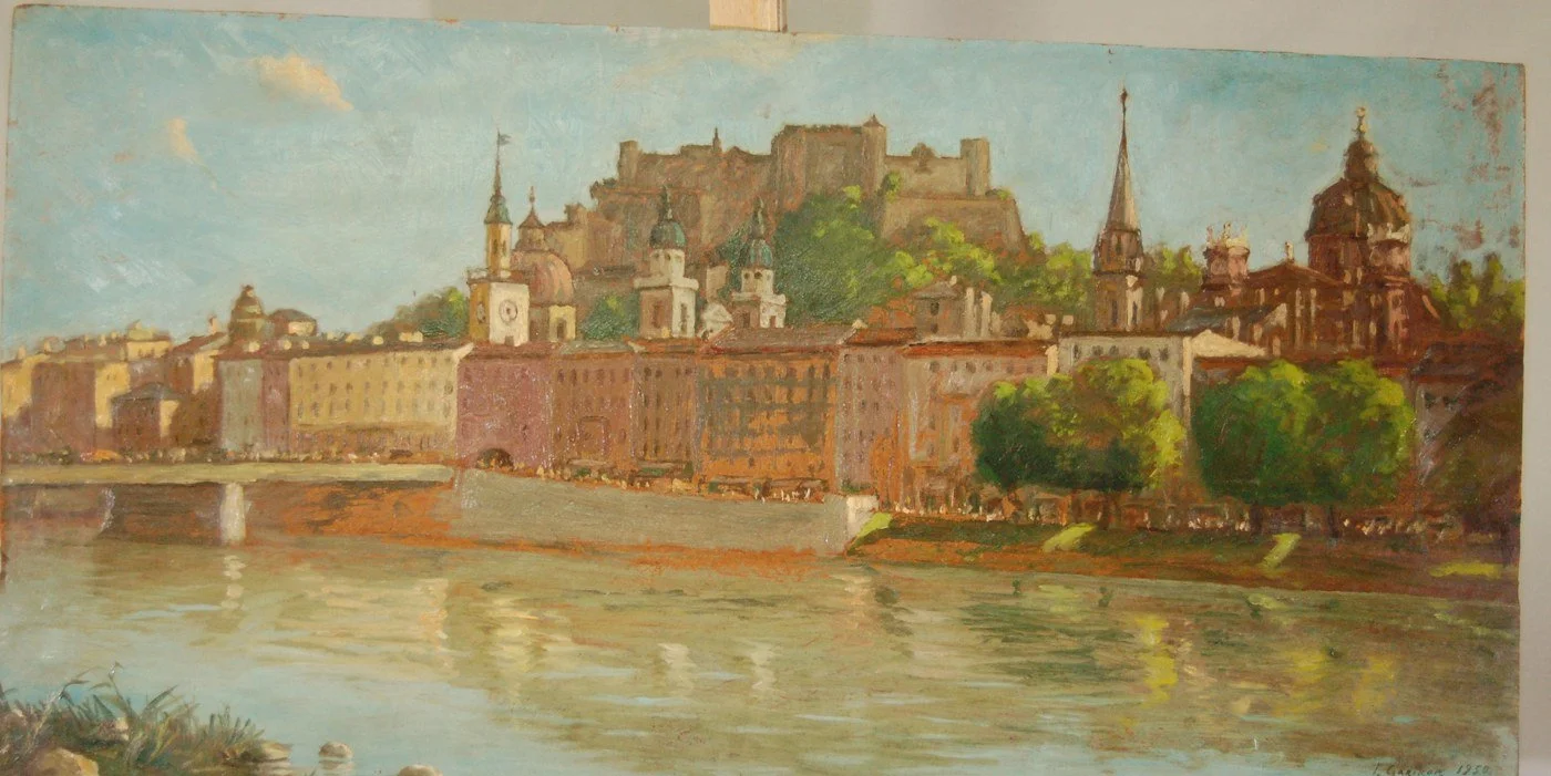 Salzburg by the River, painting by Ivan Garikow
