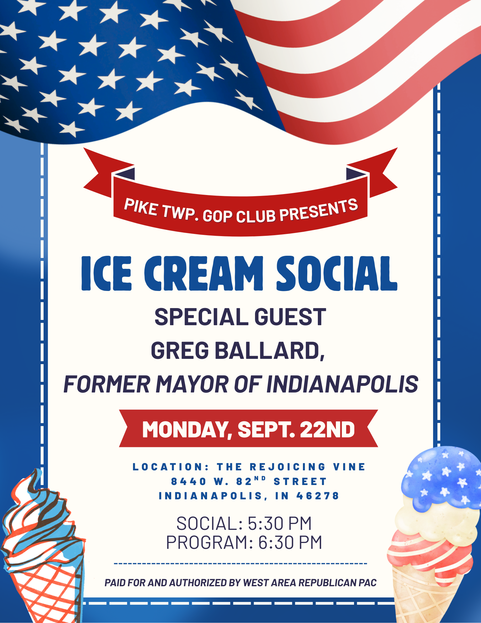 Pike Township GOP Club: Ice Cream Social