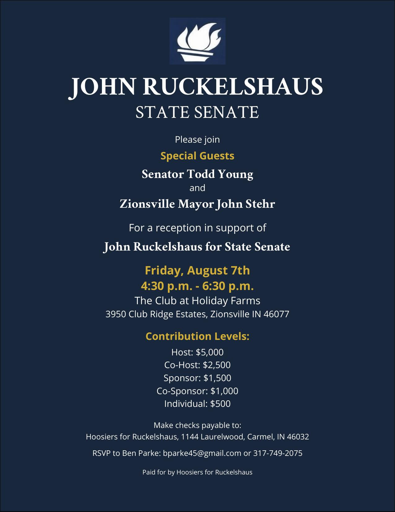 John Ruckelshaus for Senate Fundraiser