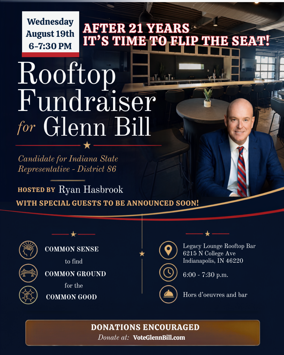 Rooftop Fundraiser for Glenn Bill