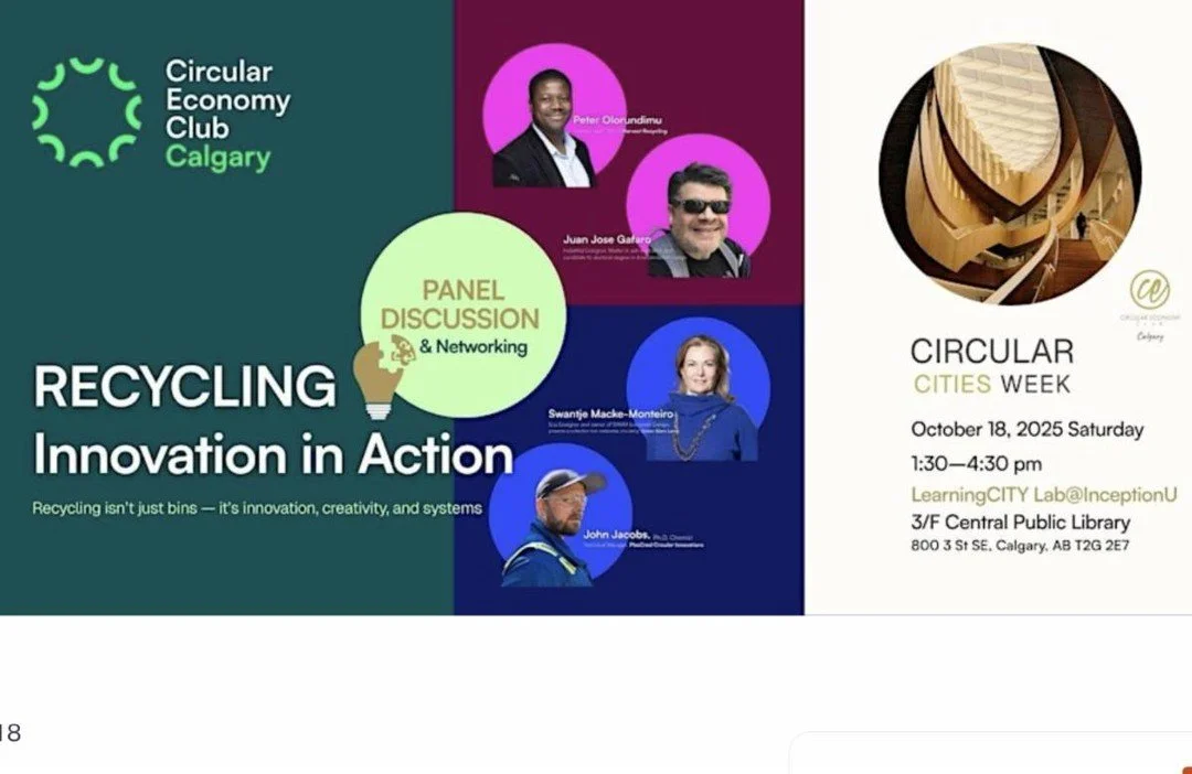 Circular Economy Week! Visit eventbrite &quot;Recycling Innovation in Action&quot; for tickets