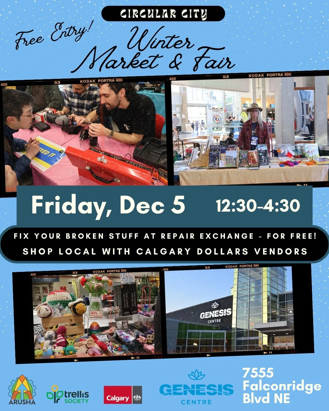 Save the date! On Friday, December 5th we'll be hosting another Circular City: Winter Market &amp; Fair at the @genesiscentre 

There you will find a great selection of local vendors, all accepting Calgary Dollars towards purchase! 🛍
And a 🛠 Repair