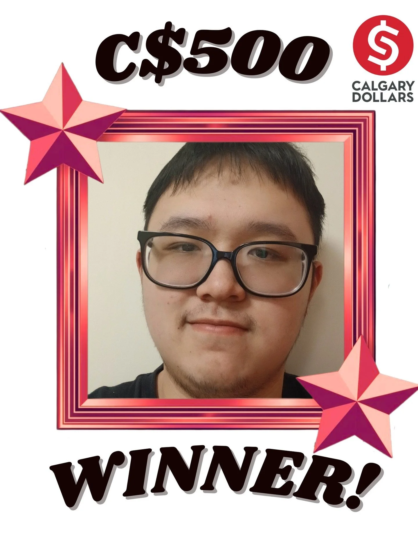 Local $500 Draw Winners:  Allen Liu

Increase your chances to win $500 to spend locally - you could be the next winner in #Calgary!

Here&rsquo;s how to enter:

1. Make any purchase with a business accepting C$, or spend your C$..

2. Post on social 