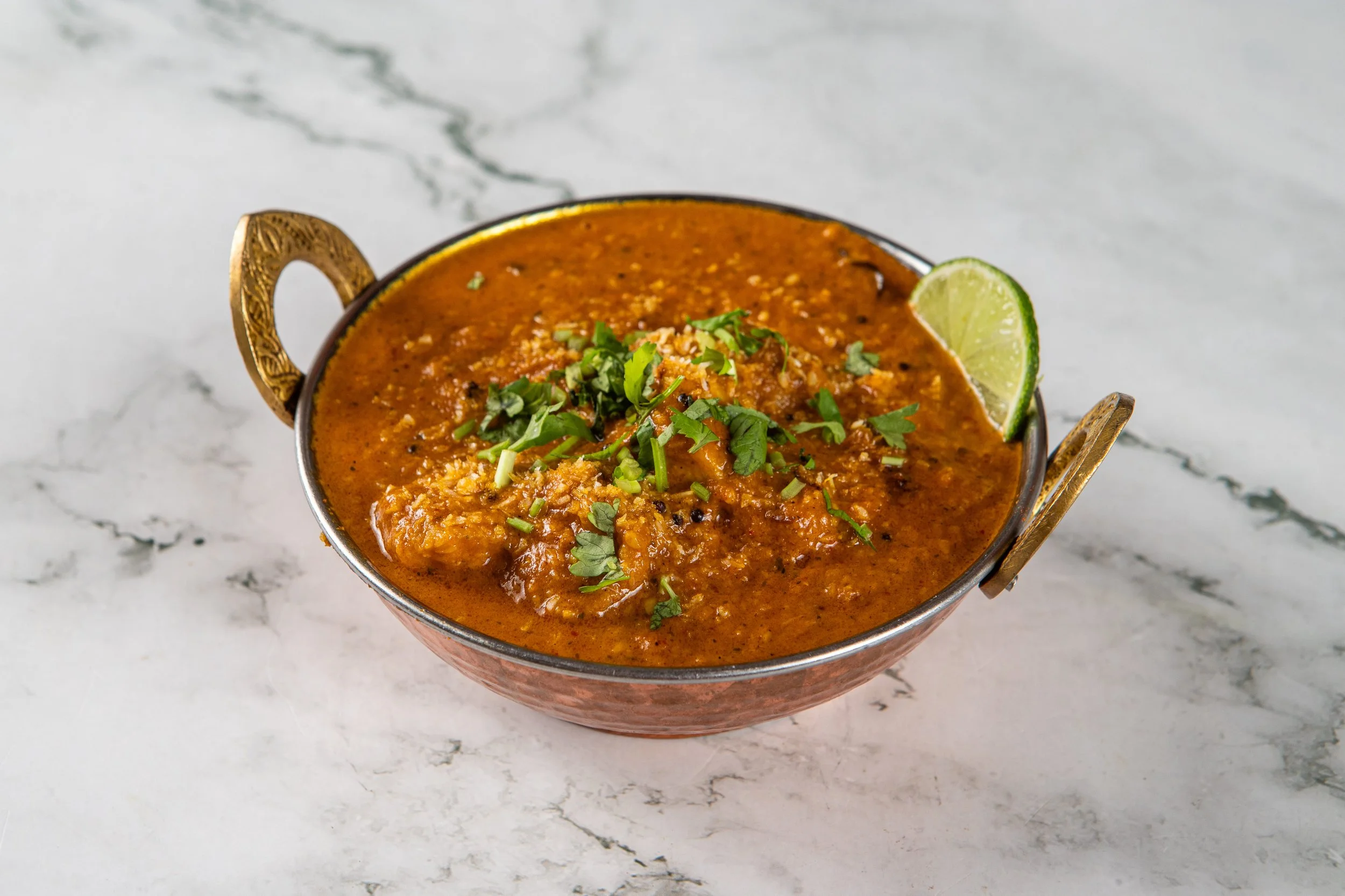 An aromatic chicken curry. 