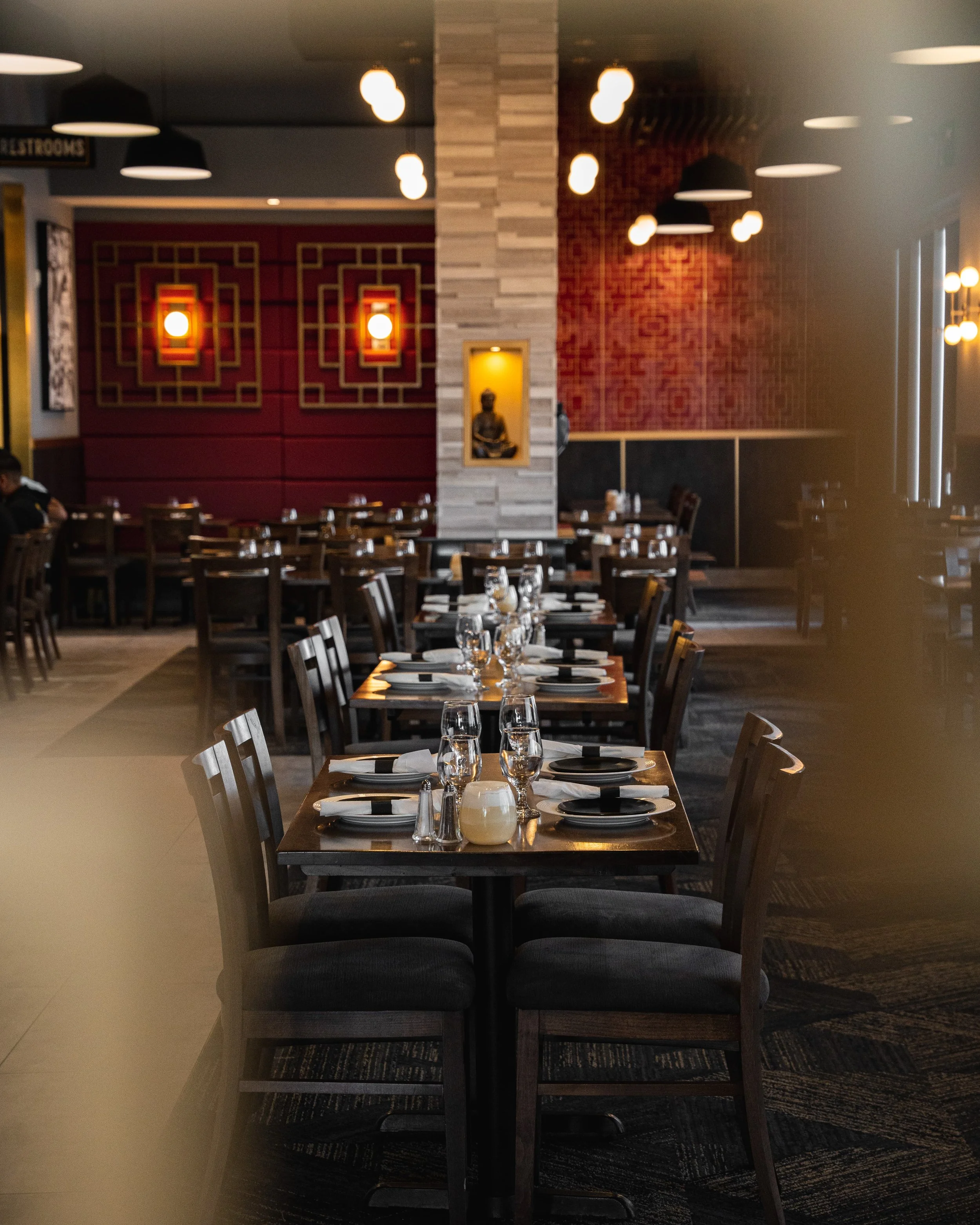 The luxurious and elegant dining space of Avani Brampton. Reserve a table today!