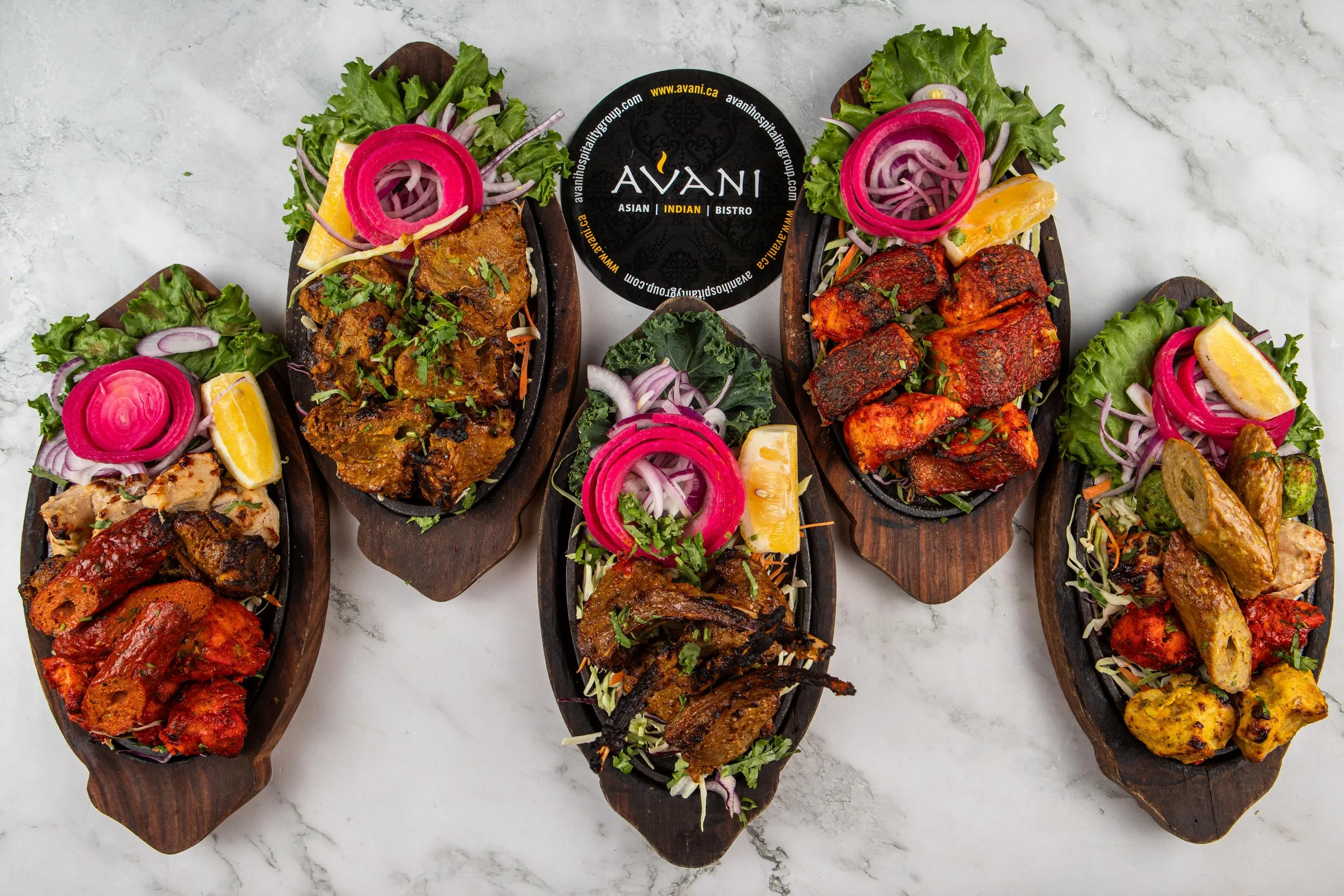 A selection of some of the non-veg tandoor platters Avani has to offer. Each dish cooked to perfection with passion, authentic technique and care. 