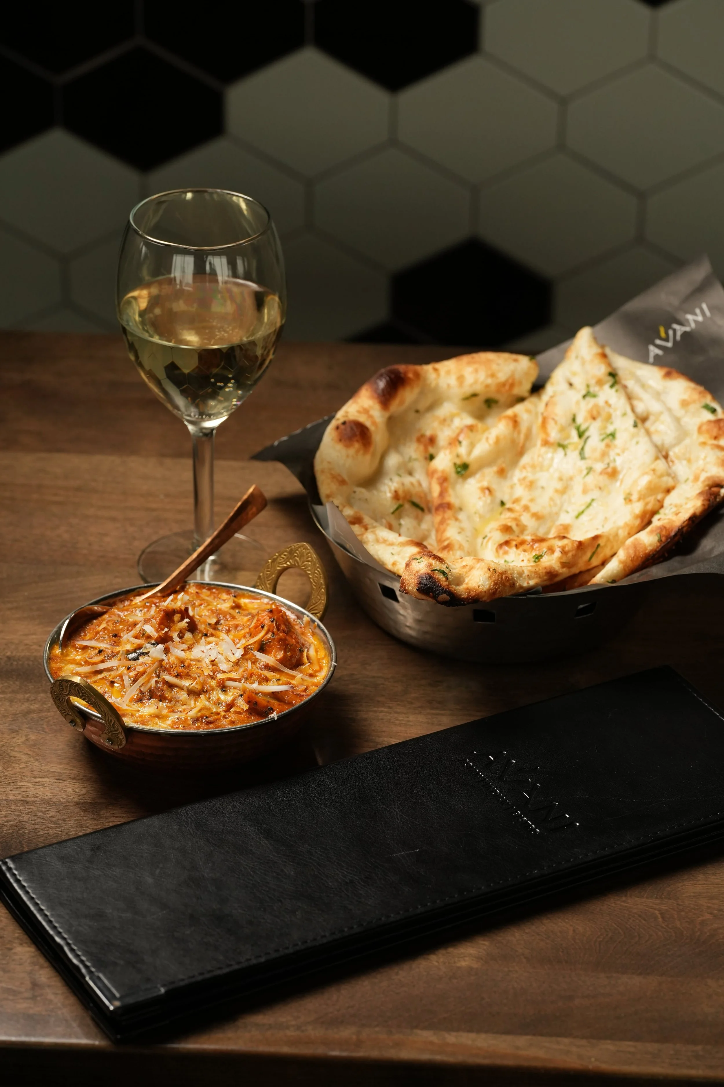 Coconut Soya Chaap Curry: Tender soya chaap simmered in a creamy coconut curry, enriched with roasted spices and curry leaves. North Indian Chaap combined South Indian coastal flavour. Festive Menu Mains