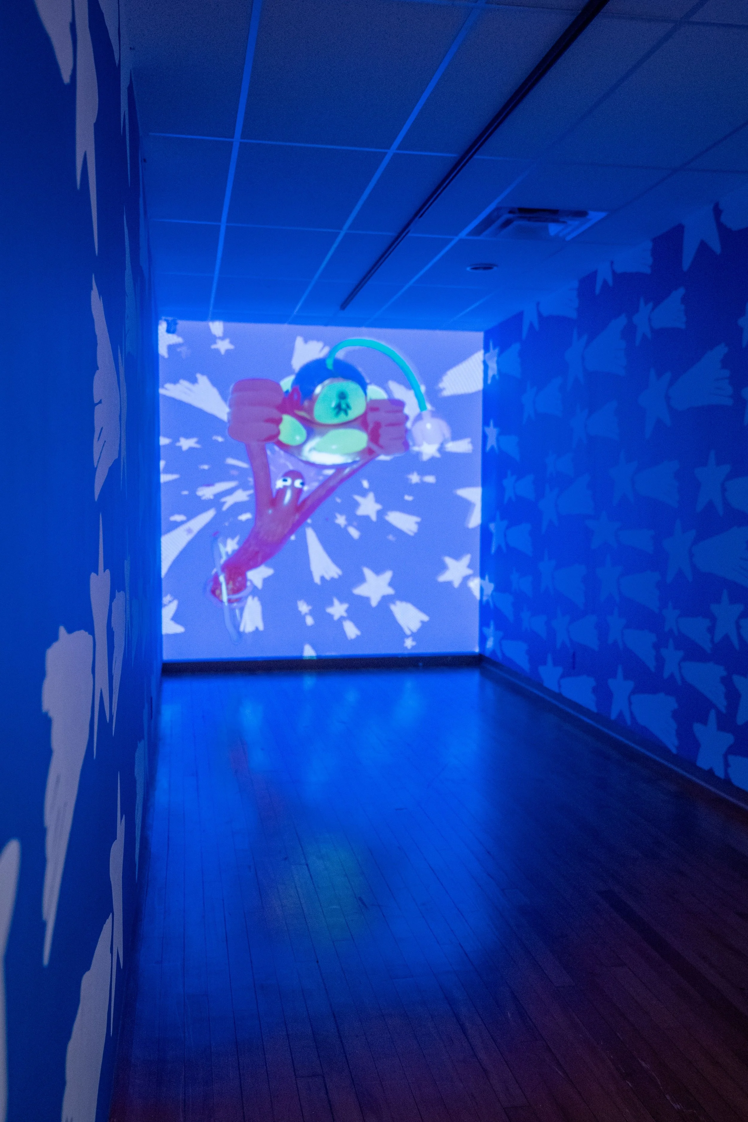 Installation view of "Speed Run" (Thames Art Gallery, 2025)