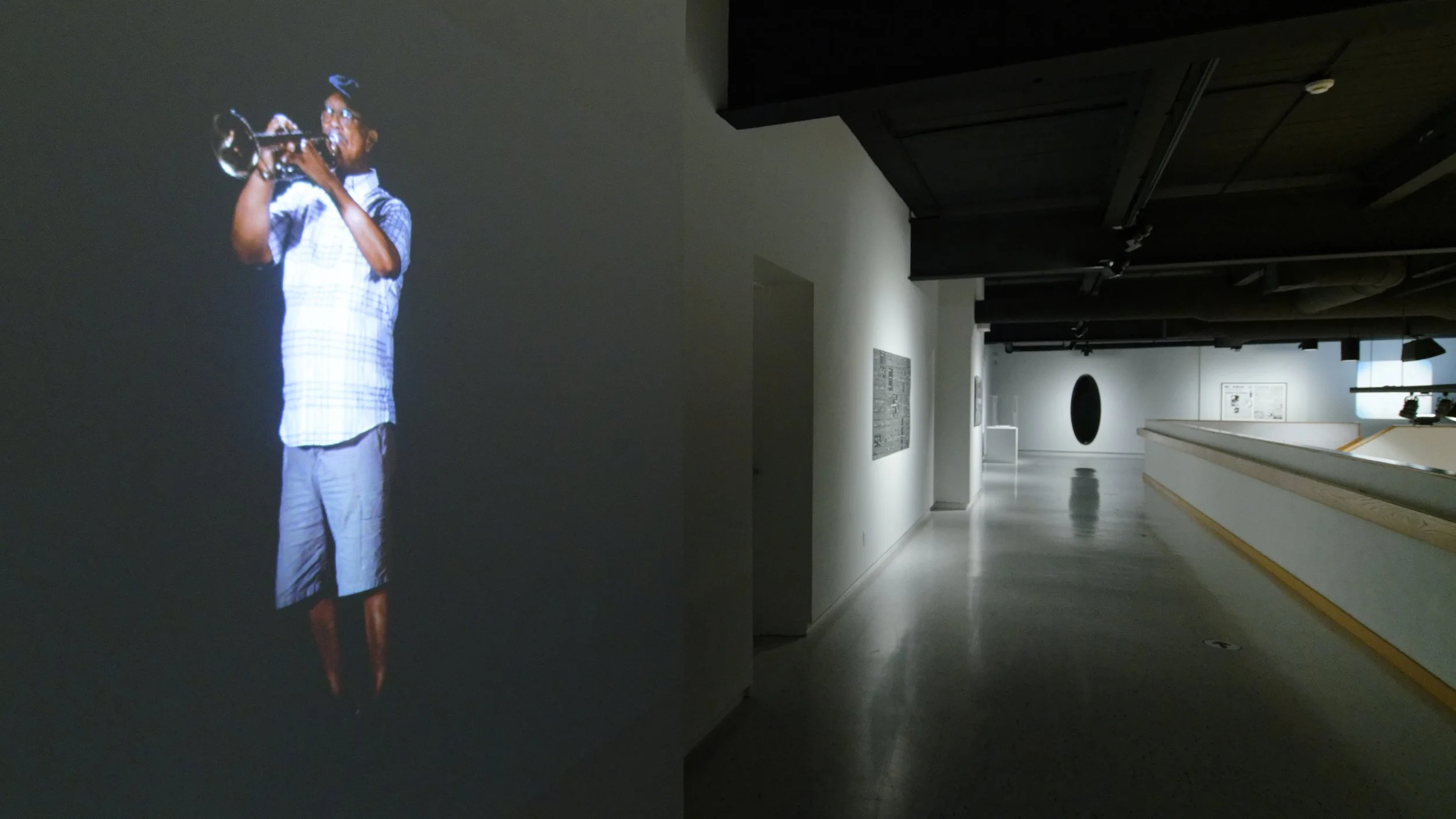 Installation view of "Deanna Bowen A Harlem Nocturne" (Thames Art Gallery 2021)
