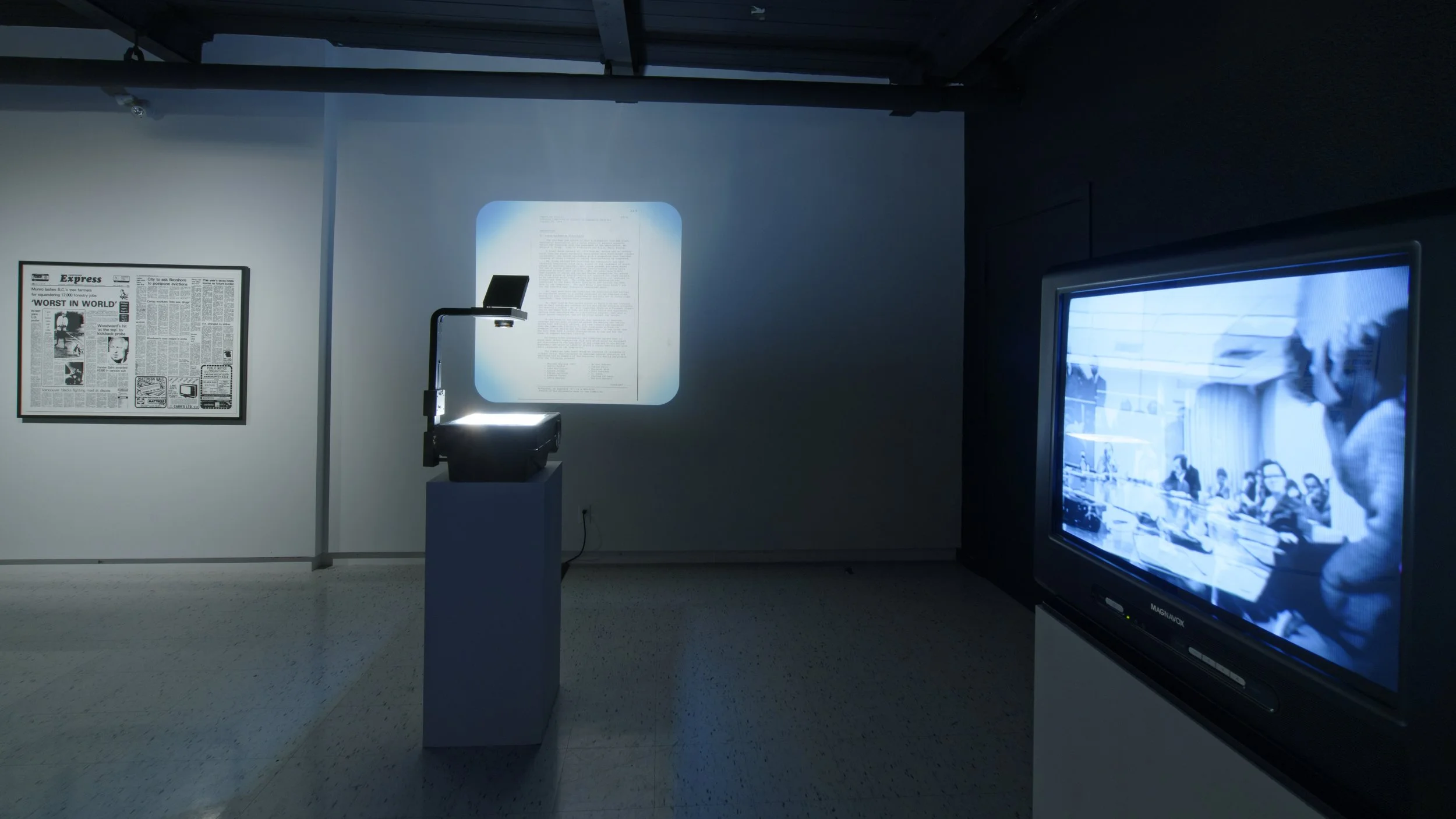 Installation view of "Deanna Bowen A Harlem Nocturne" (Thames Art Gallery 2021)