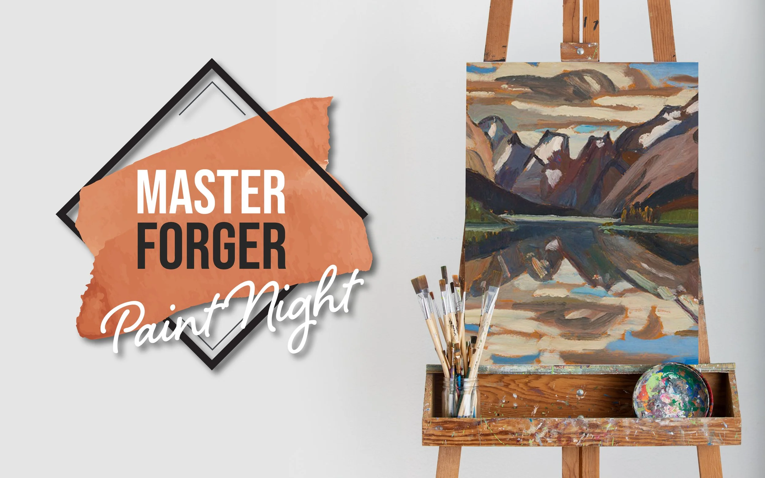Master Forger Paint Night Logo with easel