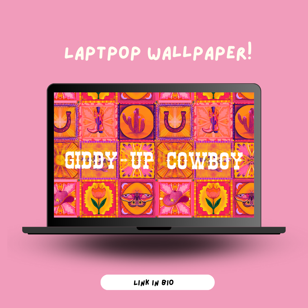 Gidy Up Cowboy Digital Laptop Wallpaper