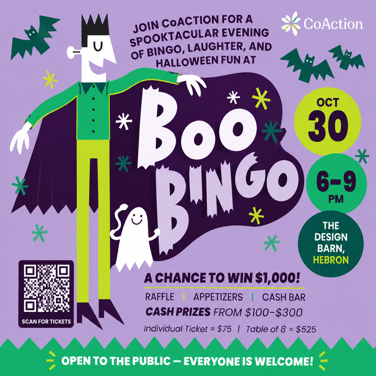 Boo Bingo Benefitting CoAction