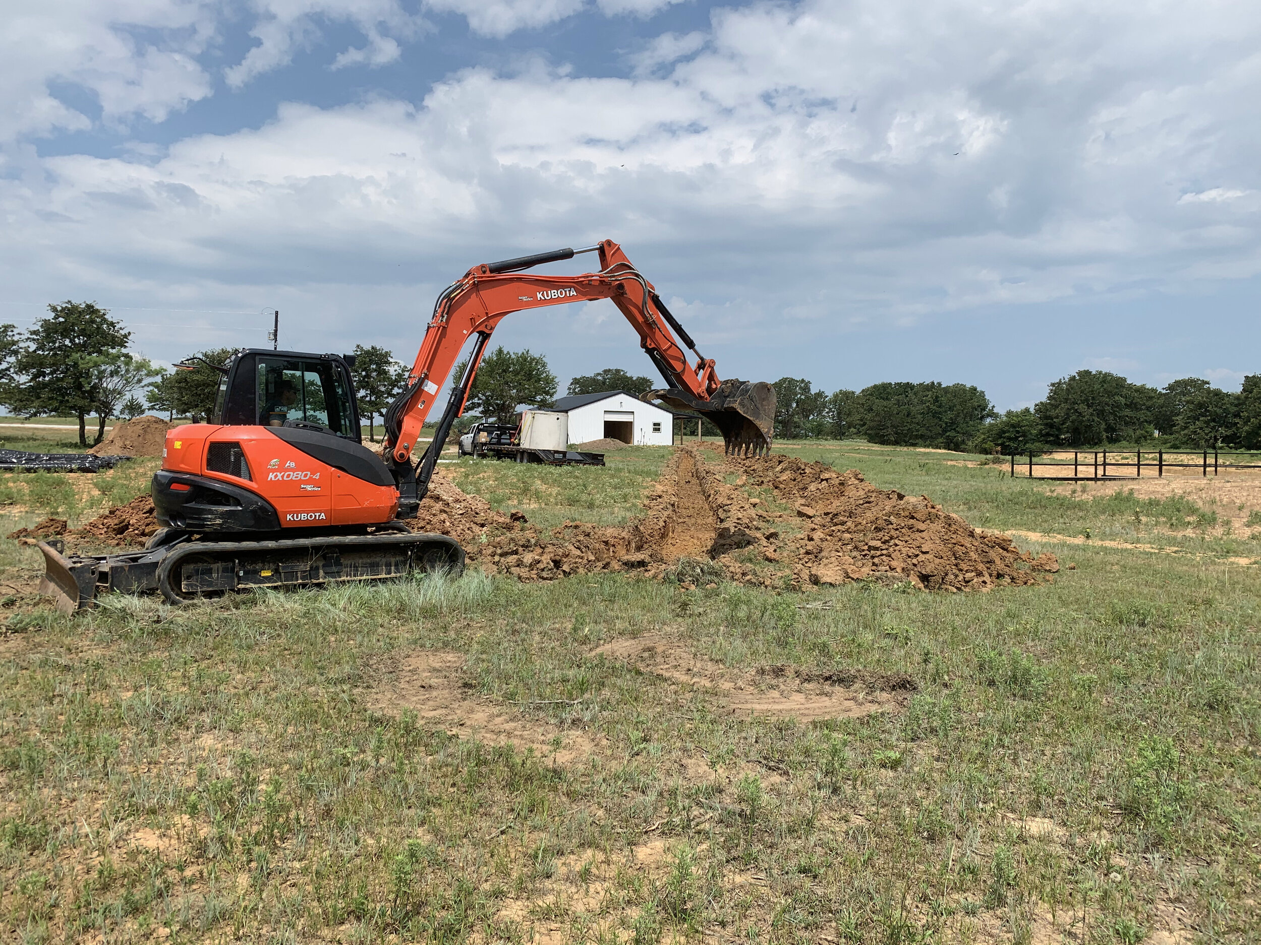 Excavation for Septic System with Digger