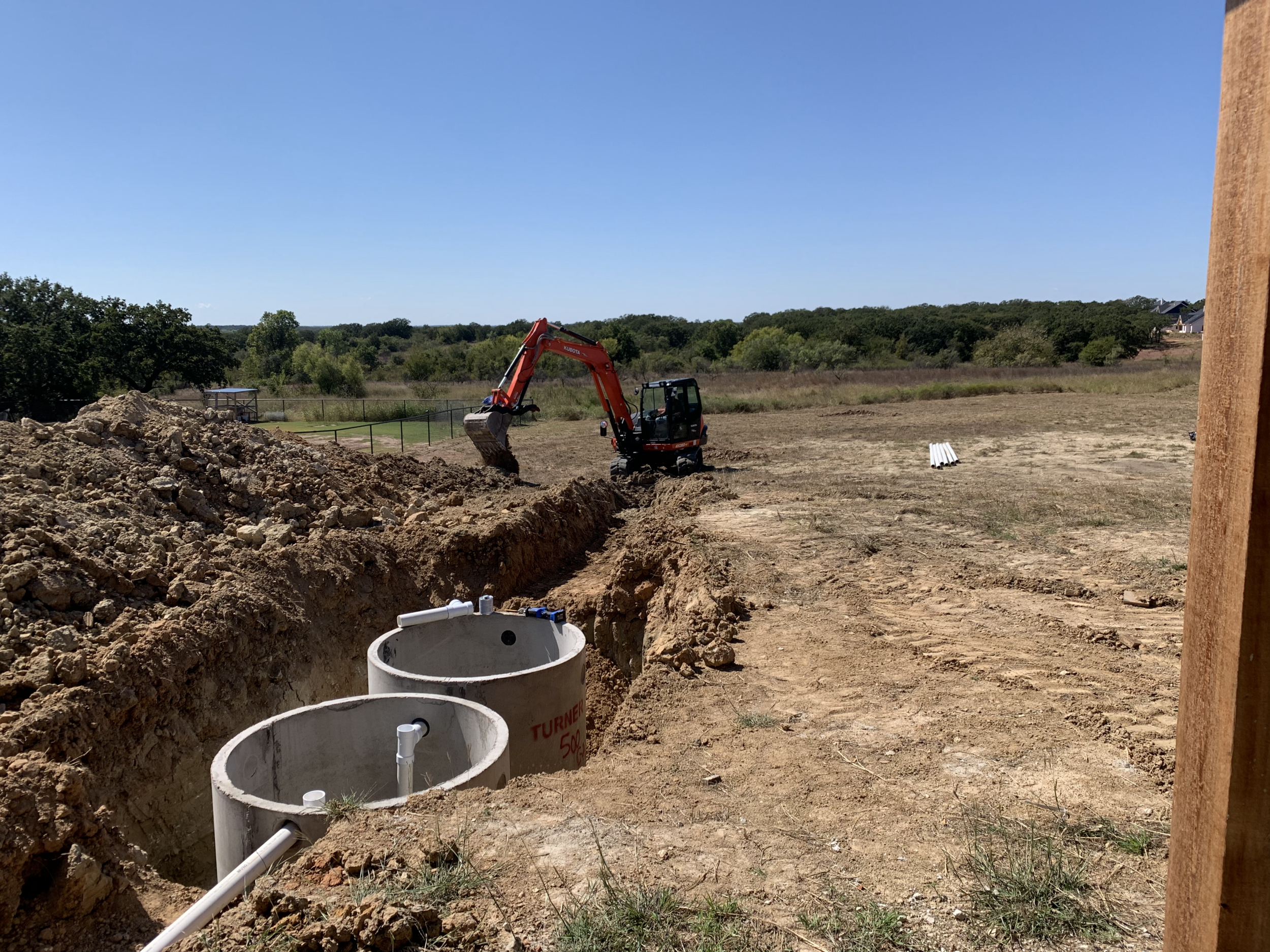 Digger for Dual Septic Tank Excavation
