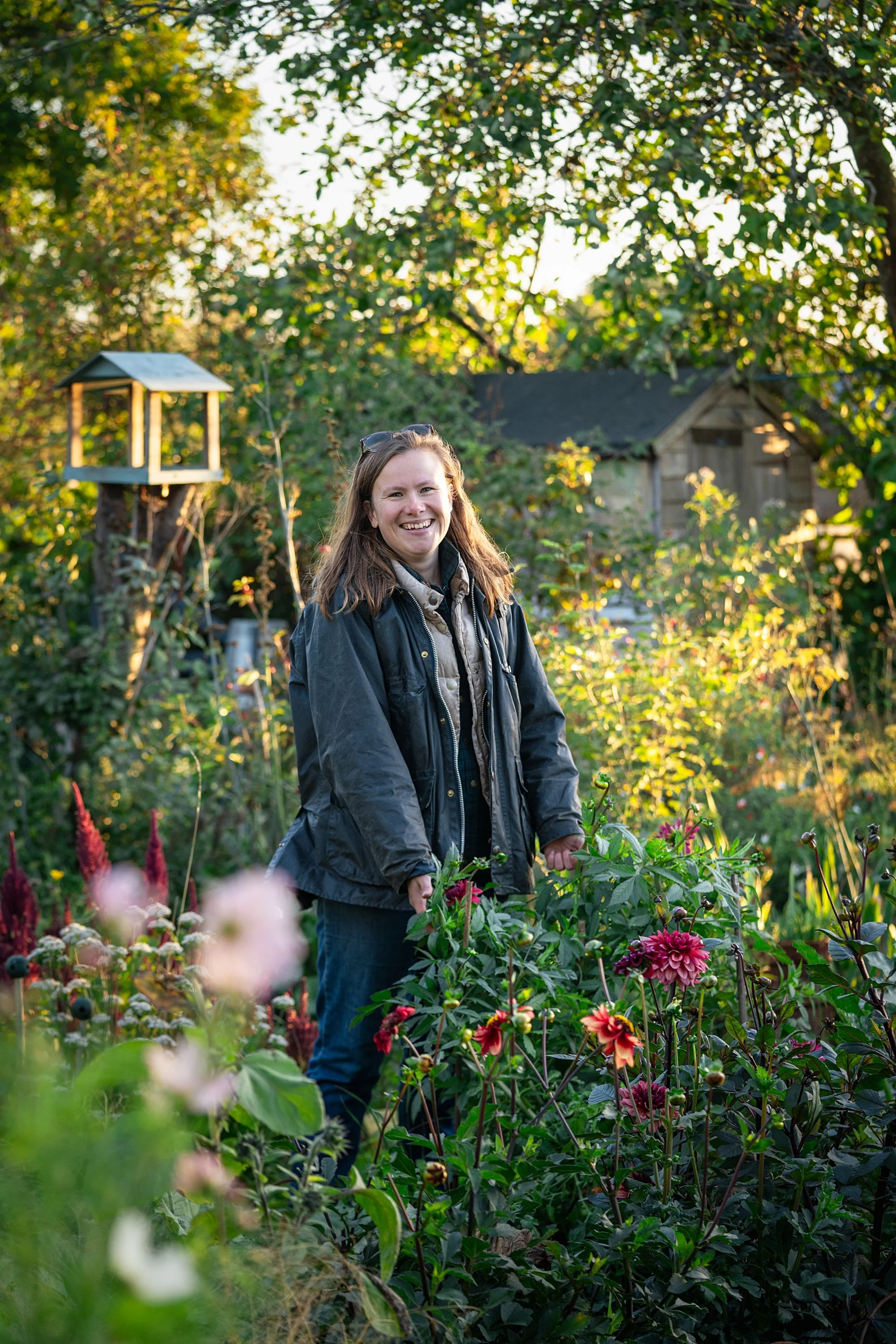 Zoe on her allotment which she uses as a test garden at the Royal Paddocks in Hampton Wick