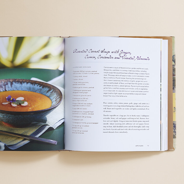 Monet's Palate Cookbook recipe and photo of Roasted Carrot Soup 