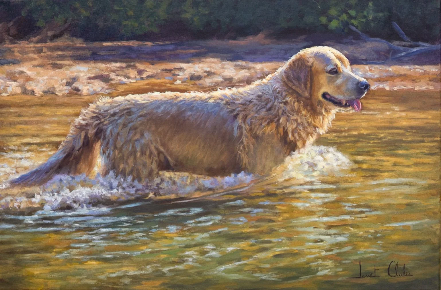 "Wading" 30"x20" oil - available 