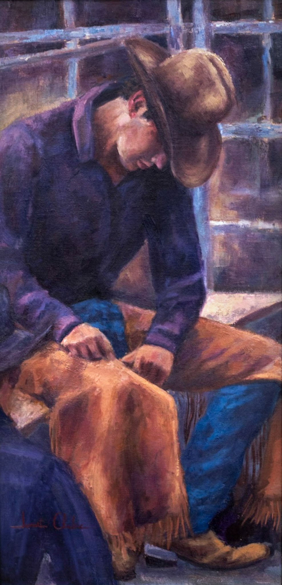 "Ponder" - Available in shop 10"x20" oil