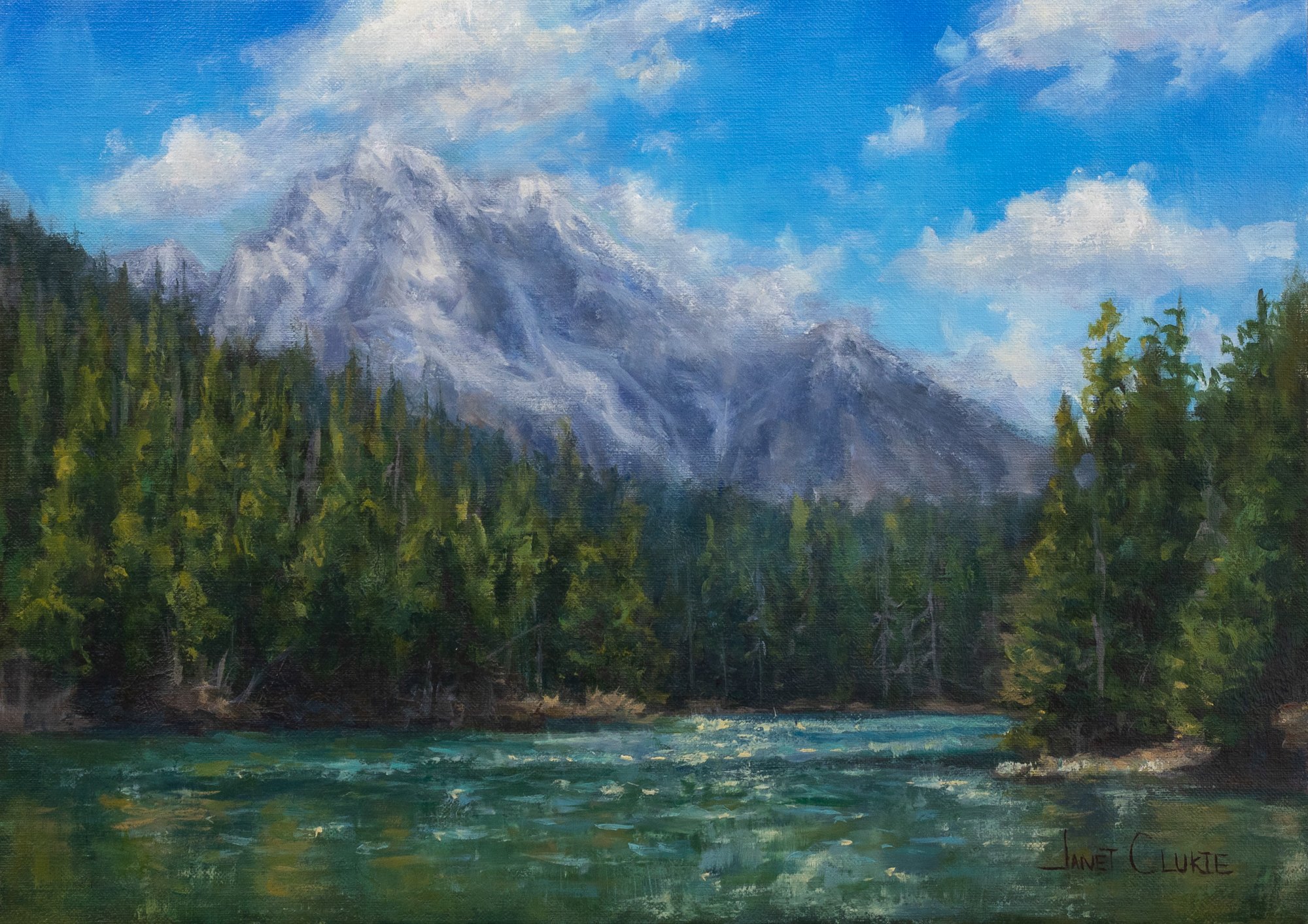 "Around the Bend" oil 10"x14"