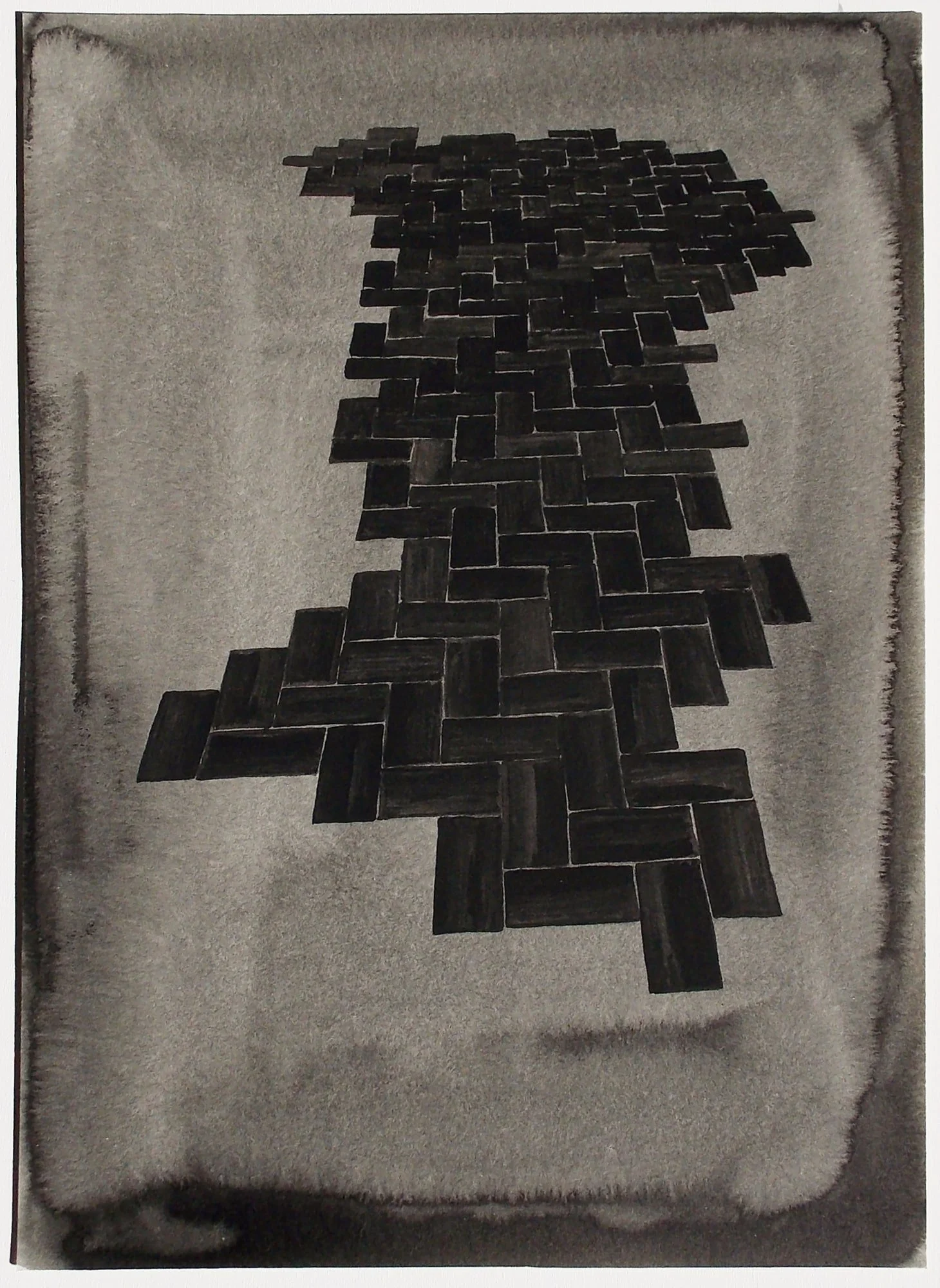 Het is stil in zijn laagje stof 6/
2021/
gouache and ink on paper/
34 x 24 cm/