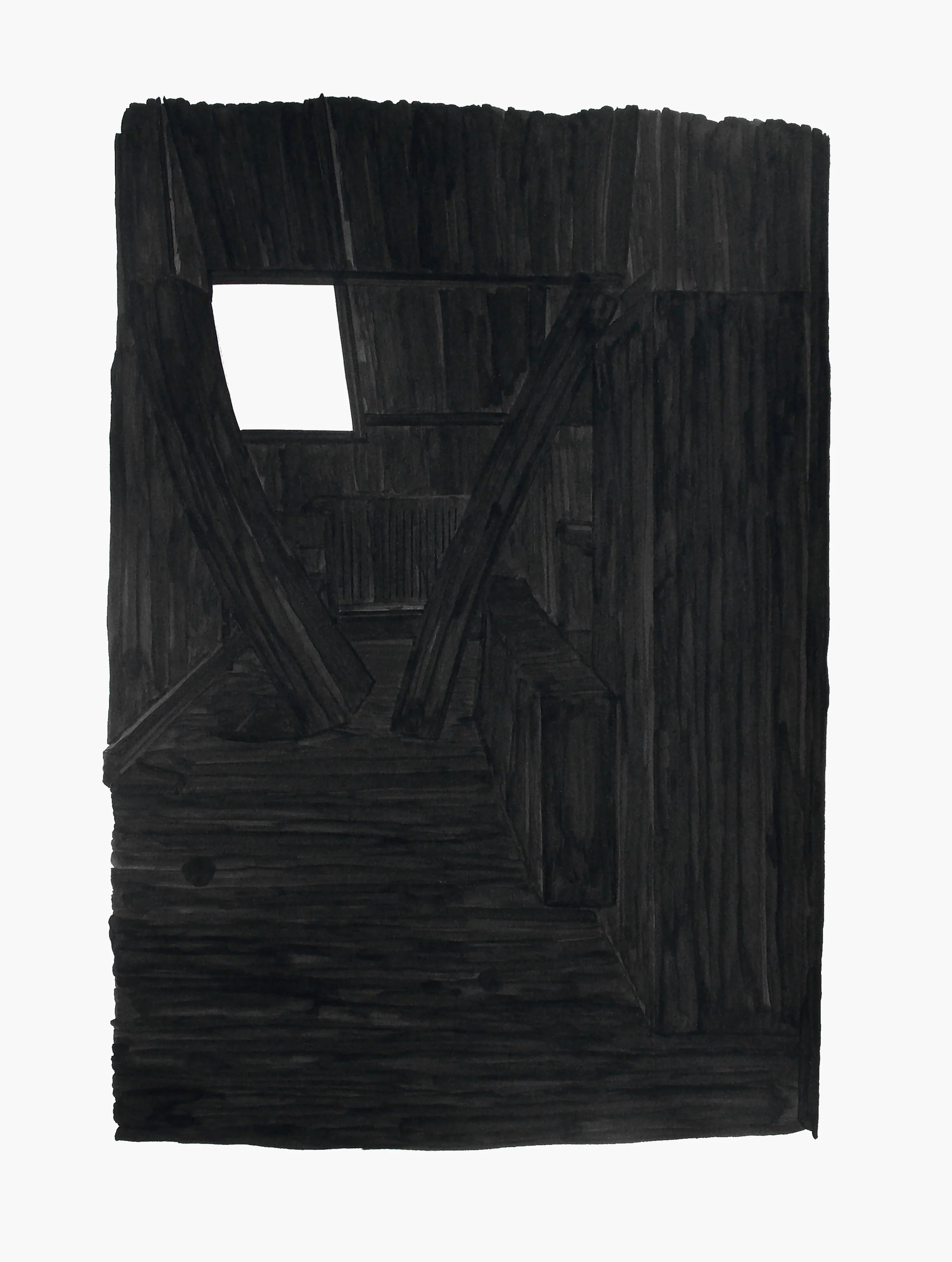 The preparation room/
2013/
Ink on paper/
34 x 24 cm