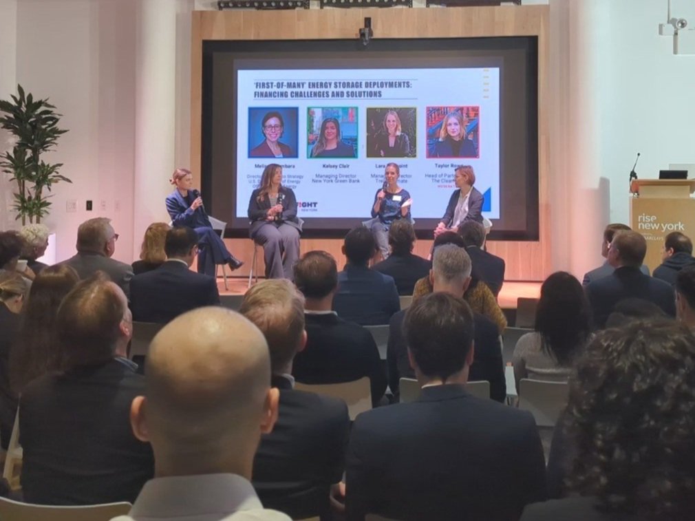 Lara Pierpoint, Managing Director of Trellis, speaking at The Energy Storage Capital Challenge event