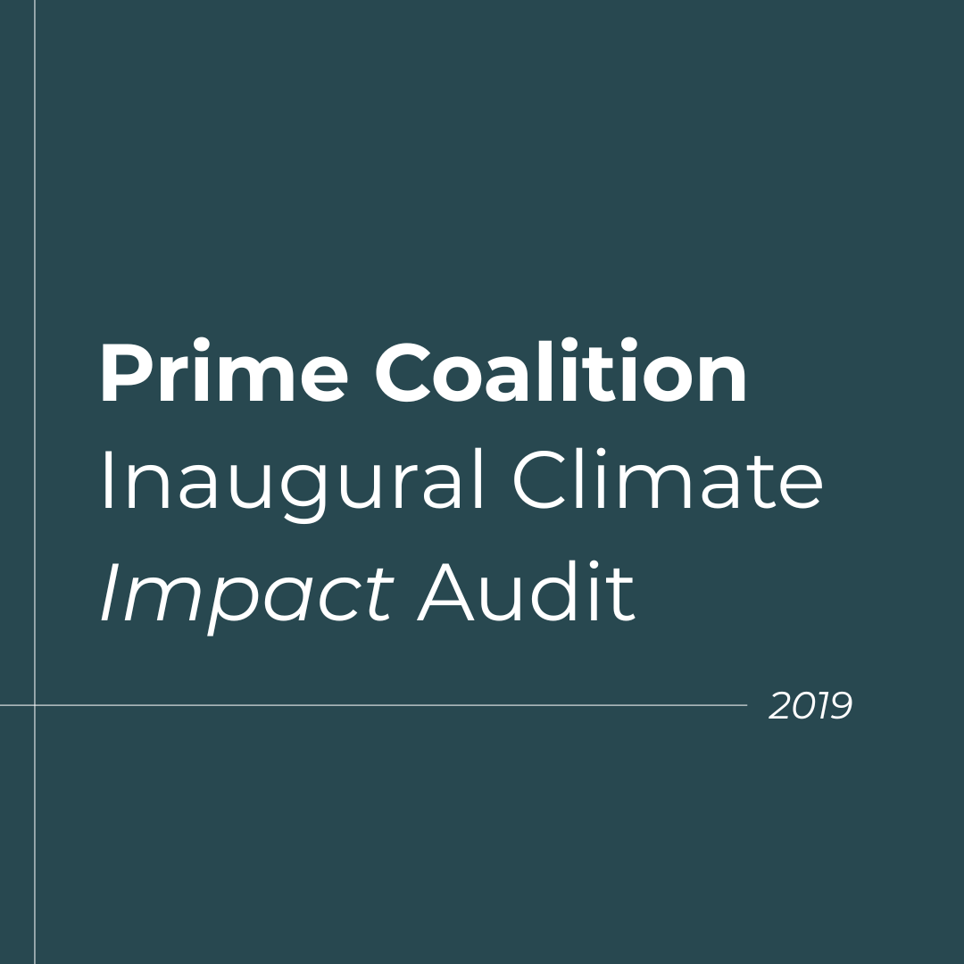 Prime Coalition Inaugural Climate Impact Audit