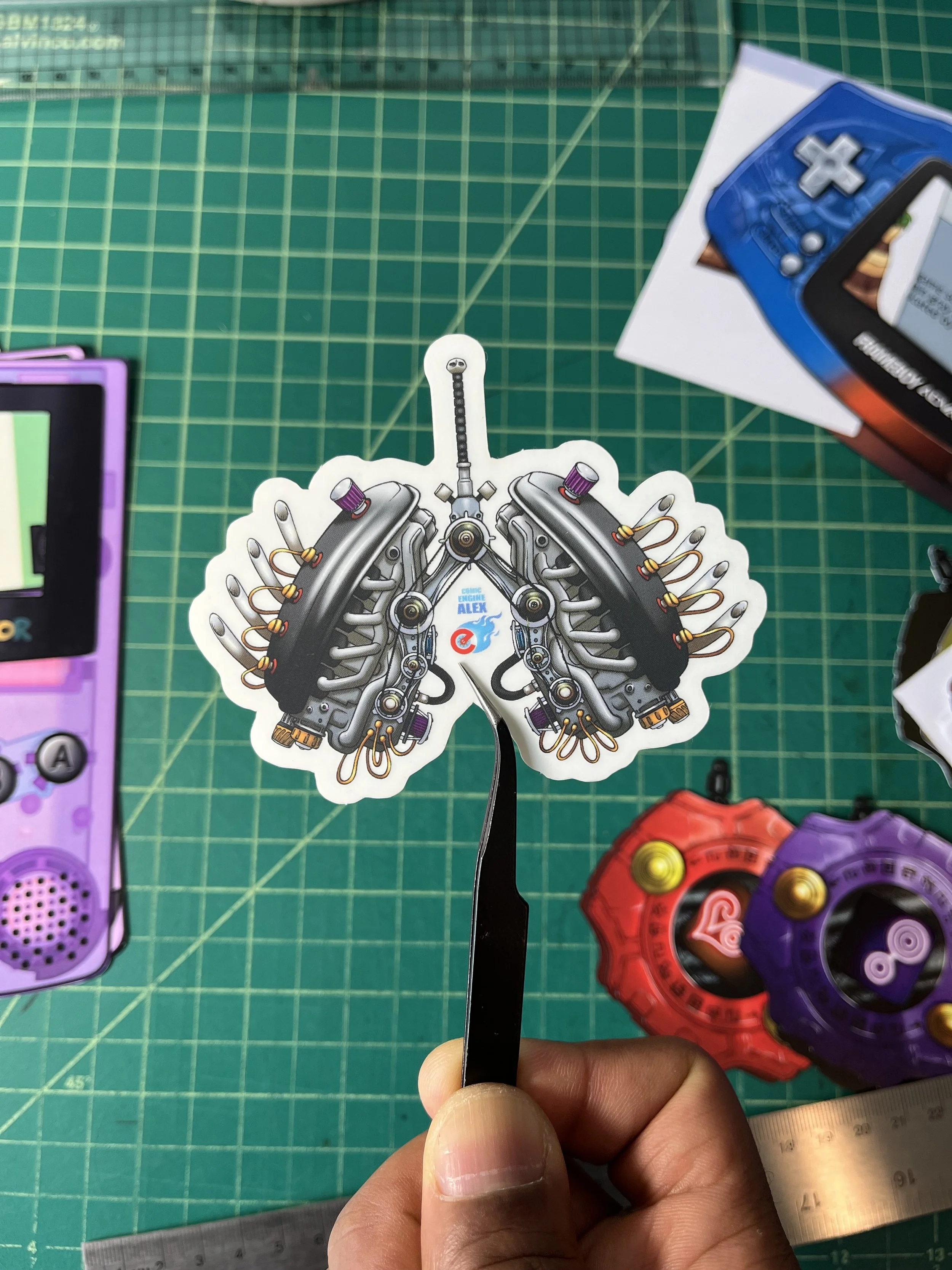 Black Engine Lungs Sticker