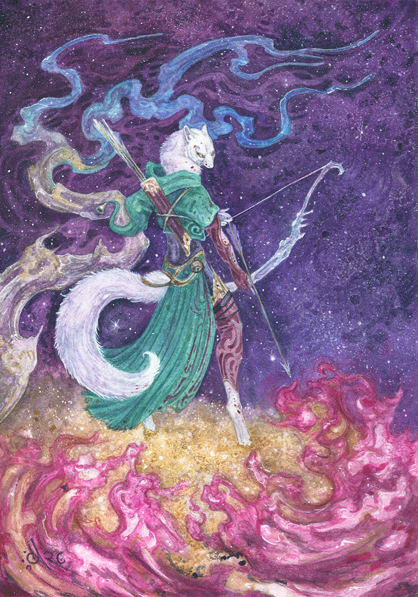 It’s like a fear I’ve never known.  Like the cosmos themselves are burning.

The Cosmic Veil, domain of the Muse of Passion, whose veil holds together the astra and ocean that surround the tiny world of Berceau. When the Huntsmink enters this place, 