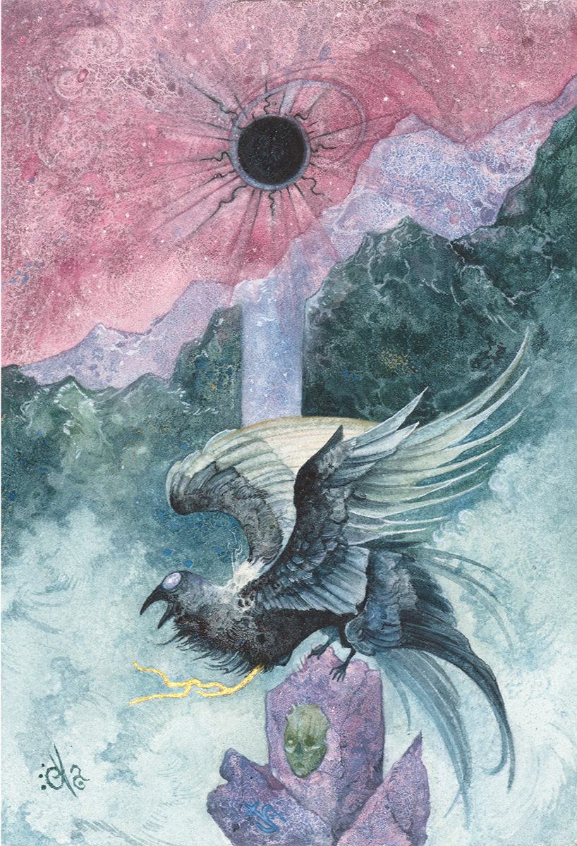 An Omen of Summer appears.
A black sun rises above.
What are you willing to let die in order to reveal your path?

This piece is a reminder of the things we cling to. Obsessions we can’t release despite the doors that would open if such a release wer