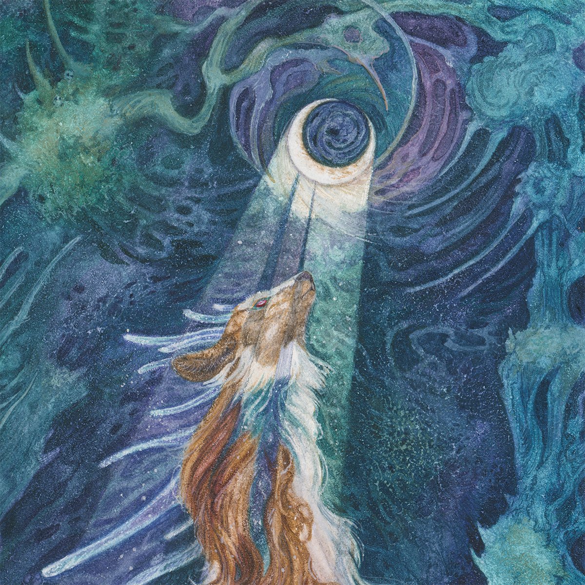 Green Heart by Golden Moon - Watercolor painting - Aria Fawn - 4.jpg