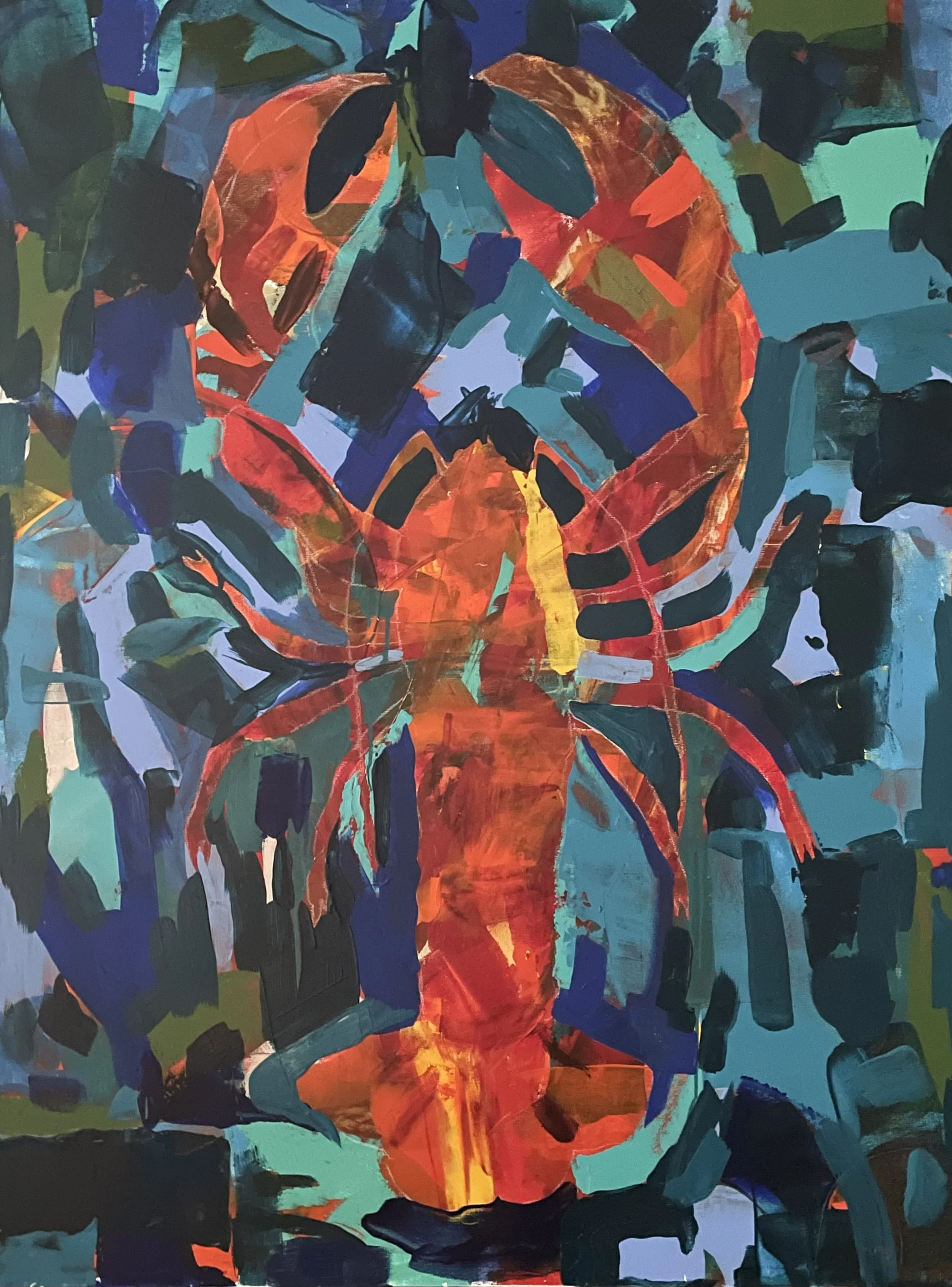 Lobster 48"x 36" Acrylic on Canvas 2023