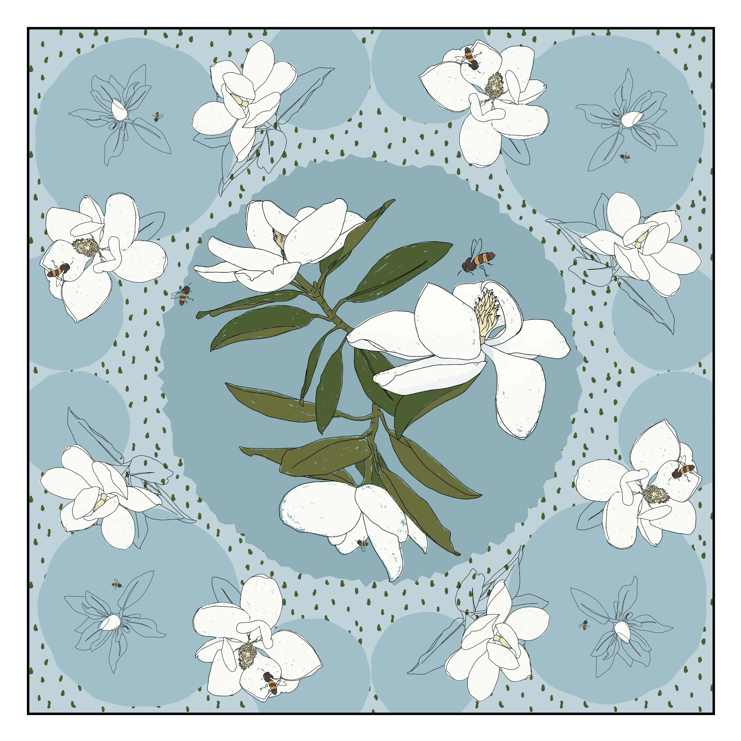 Magnolia scarf- designed for G and Silk
2023