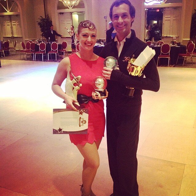 Third Place Open Rhythm and First Place Open Showdance with my very talented student Katie Boling @kt_sha #topline