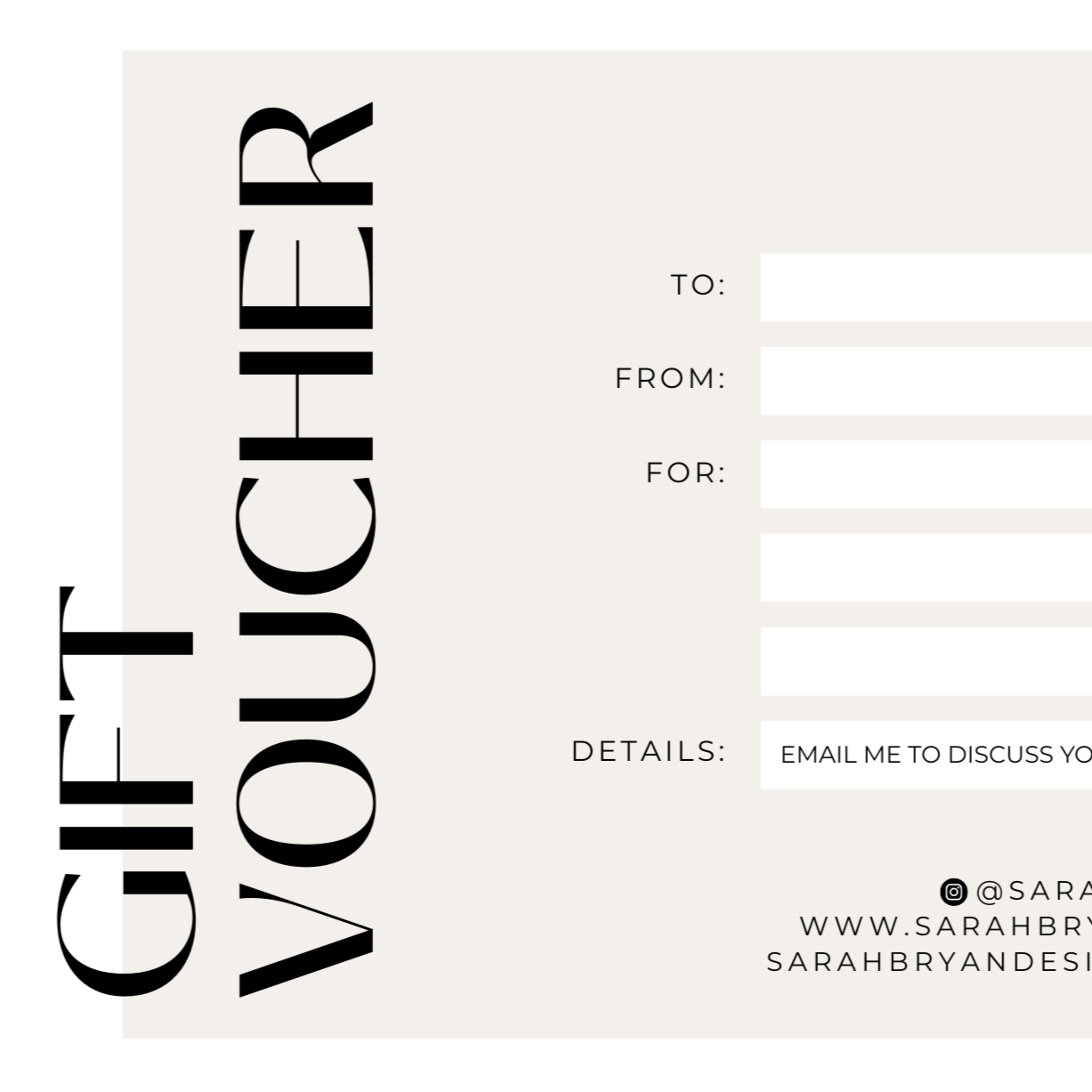 Commission Gift Card