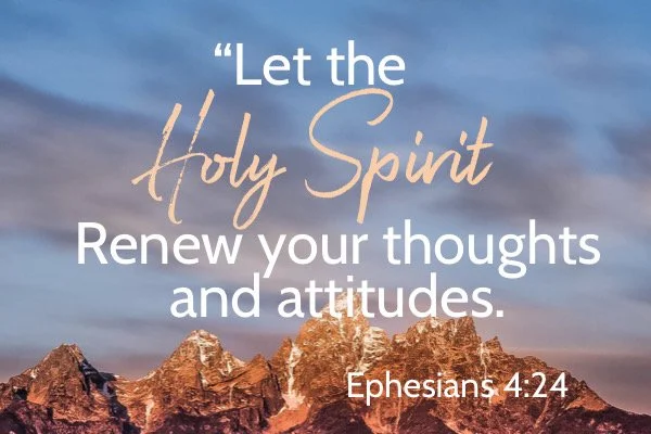 When we release the weight of our anxiety and emotions  to the Lord, we are allowing the Holy Spirit to renew our  thoughts and attitudes. “Let the Holy Spirit renew your thoughts and attitudes.”  Ephesians 4:24