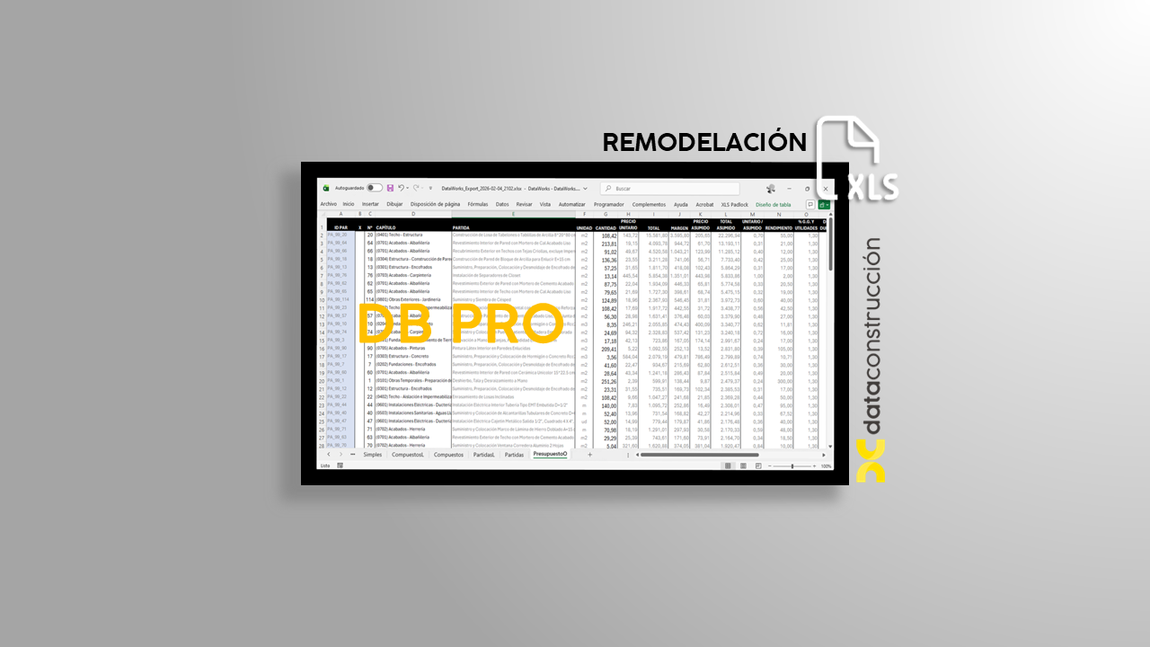 DB PRO XLS — Remodelación (Venezuela) | Edición Trimestral (Enero–Marzo)