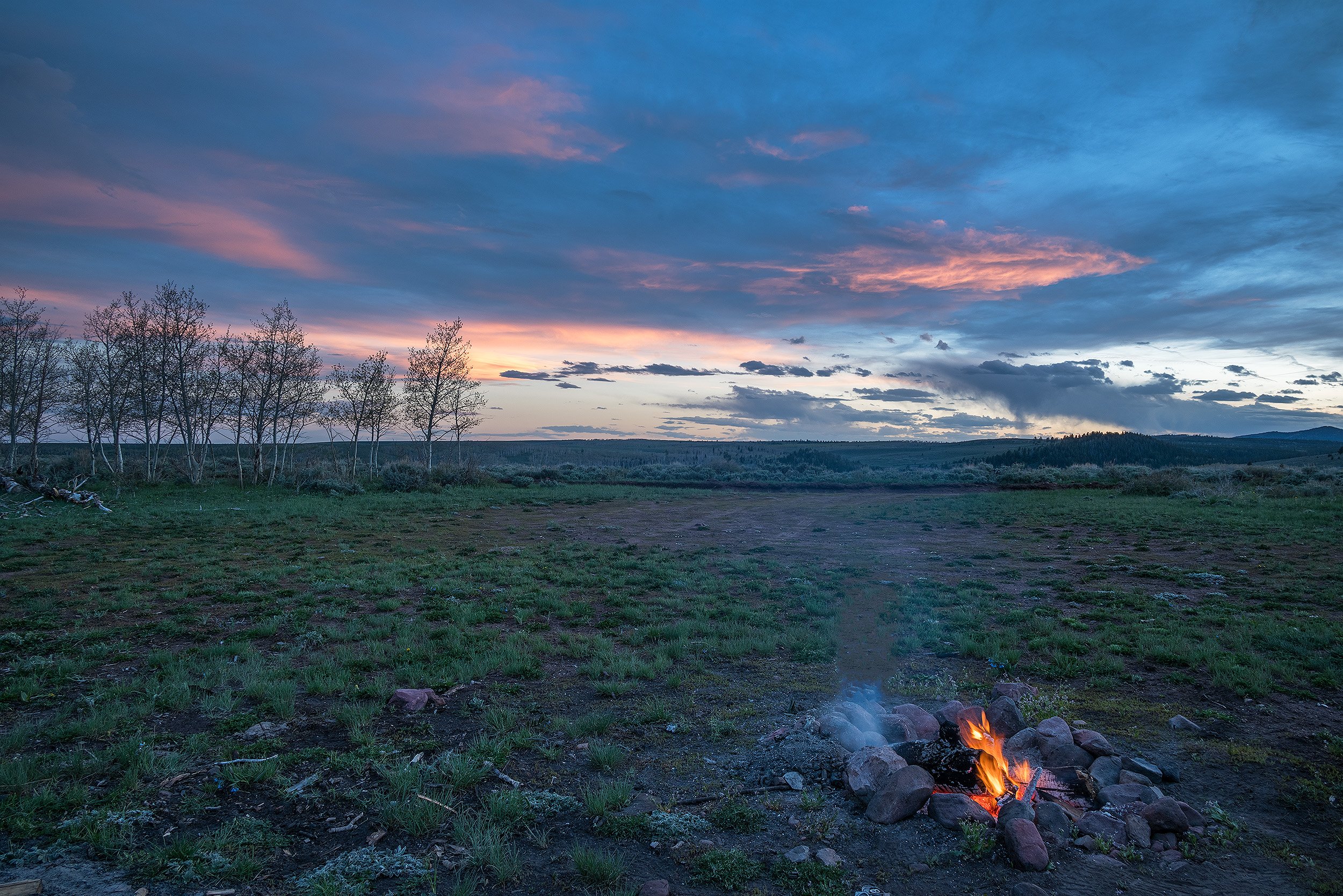 Fire in Ashley National Forest, Utah