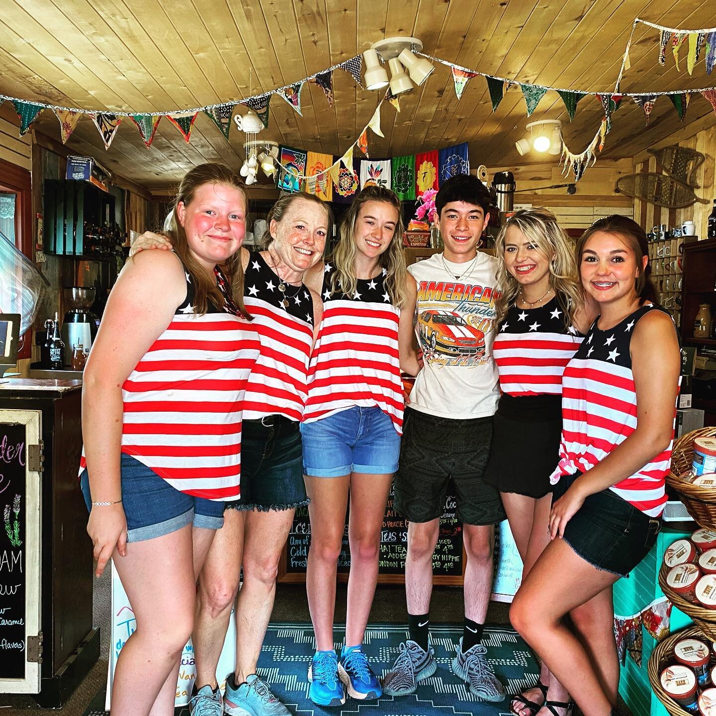 Happy 4th from the Brew Crew @ Coffee on the Fly! We are grateful for each and every one of our customers!!! #stayelevated #brewcrew #coffeeislove #staffylove