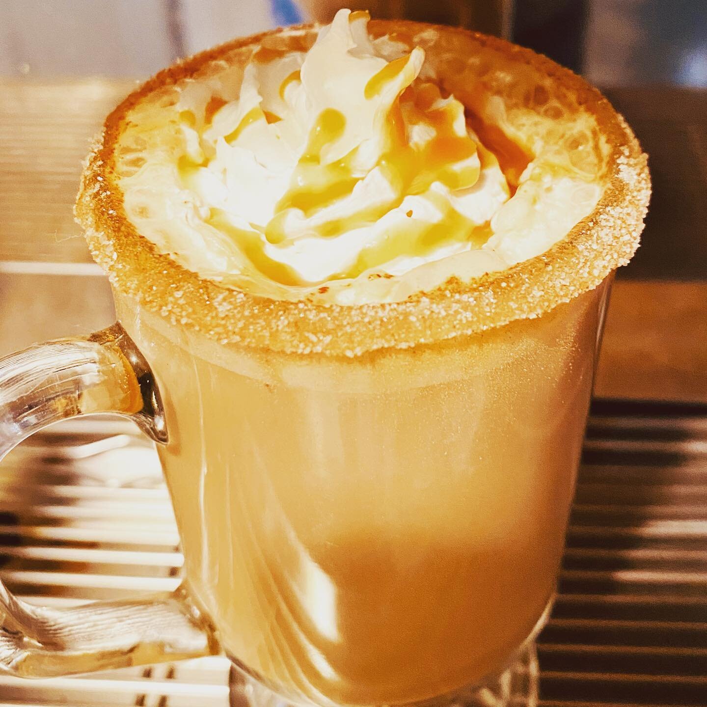 Today&rsquo;s Special...
Dulce de Leche Latte with a caramel cinnamon sugar rim. Have it here, take it to go, choose your milk, and ENJOY!