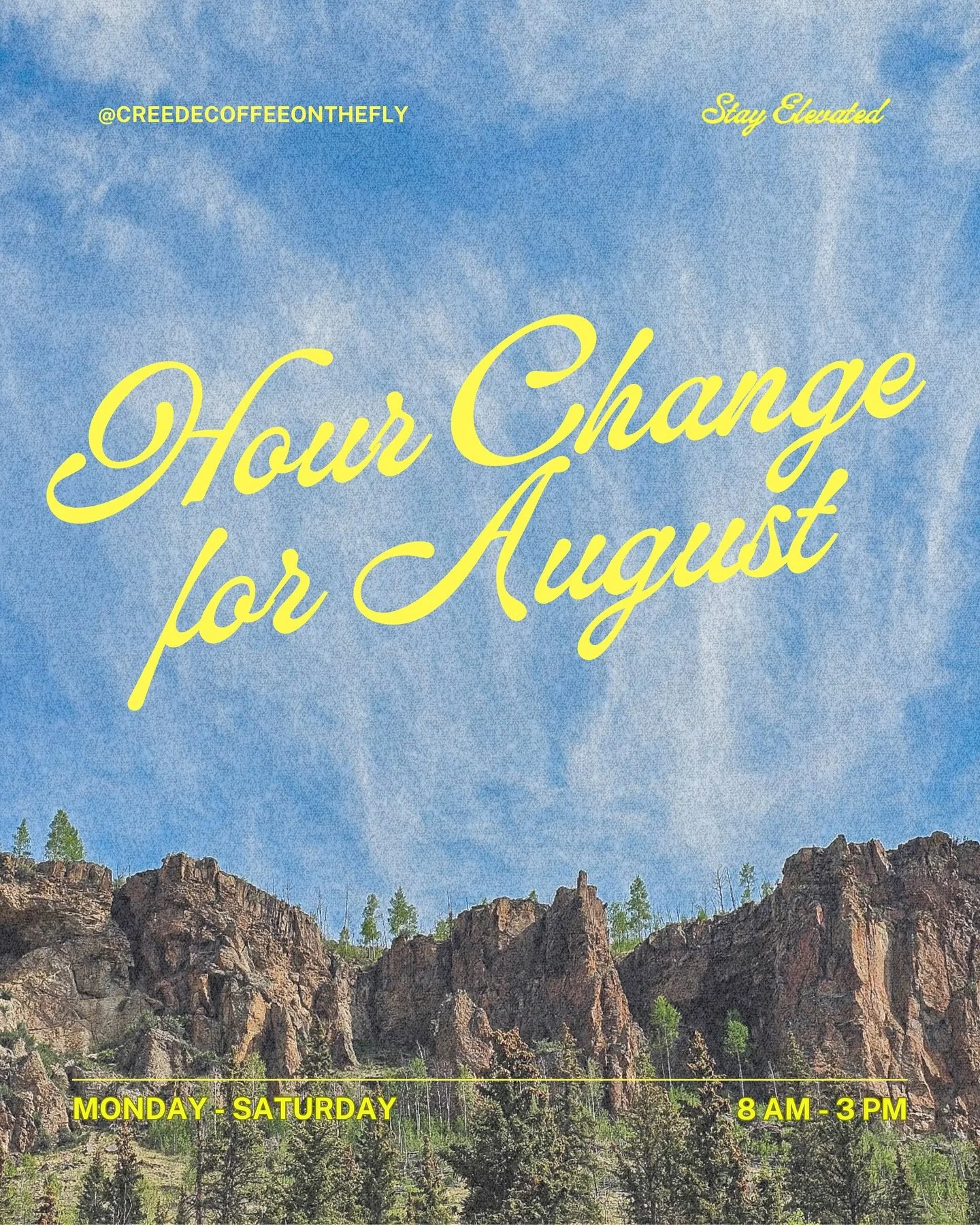 Happy August! Starting today, we will be closing at 3 pm & totally C L O S E D on Sunday! Then, on August 20th, we will start closing on Wednesdays! 
Come see us til 3 today!