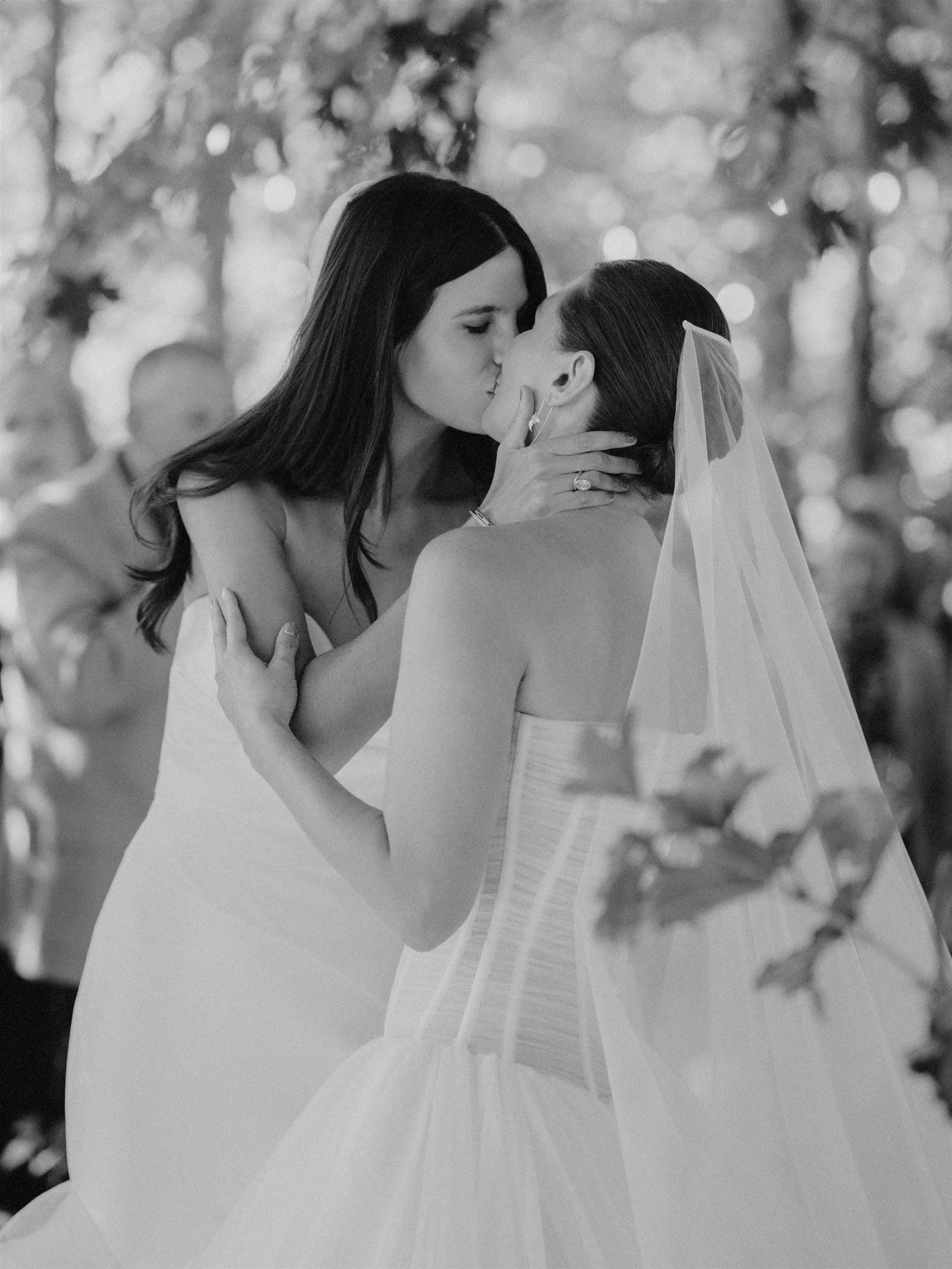 brides married garden ceremony modern romantic wedding gowns beth chapman styling