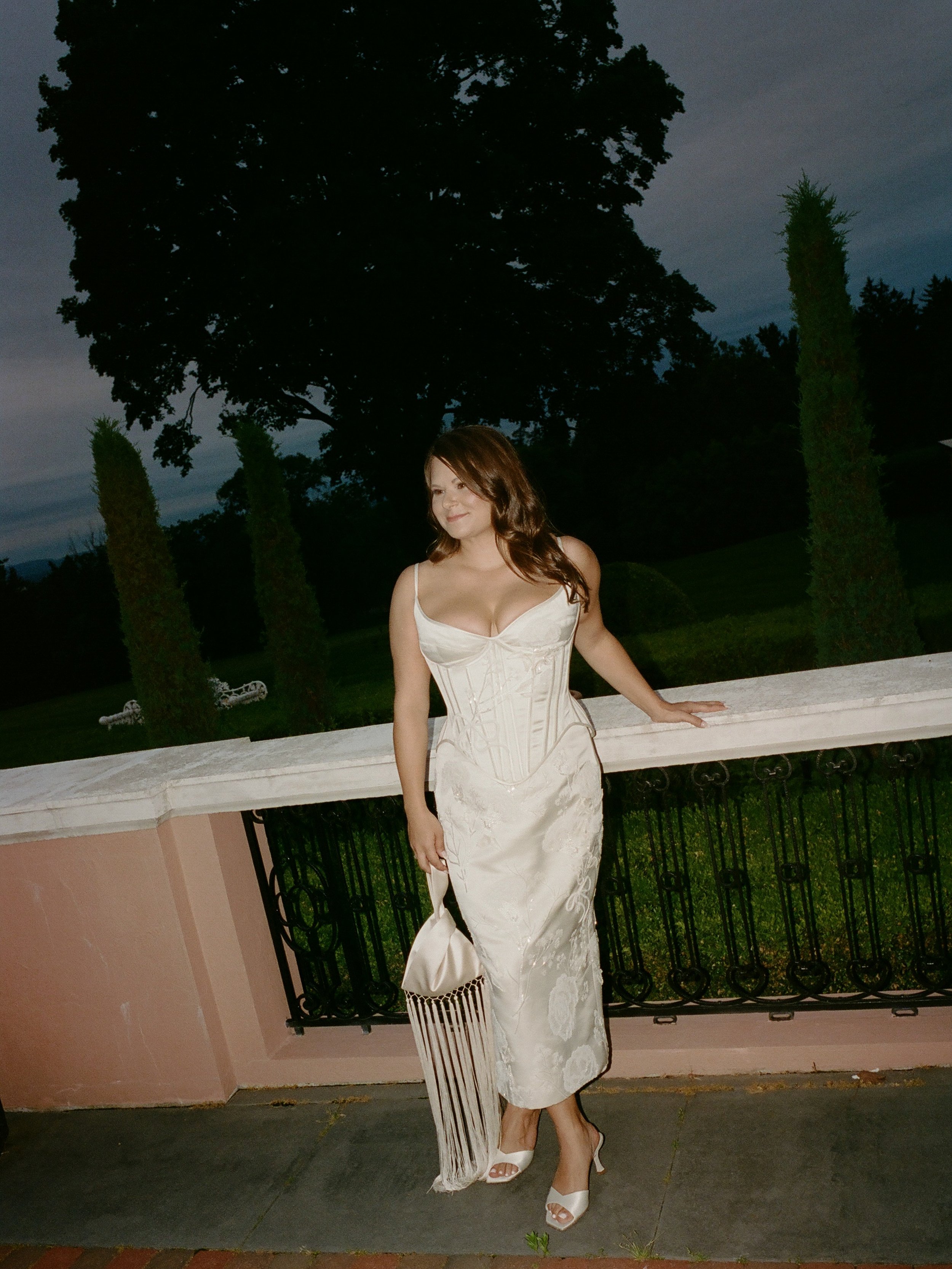 Black Tie Glenmere Mansion NY Wedding with Monique Lhuillier Wedding Dress