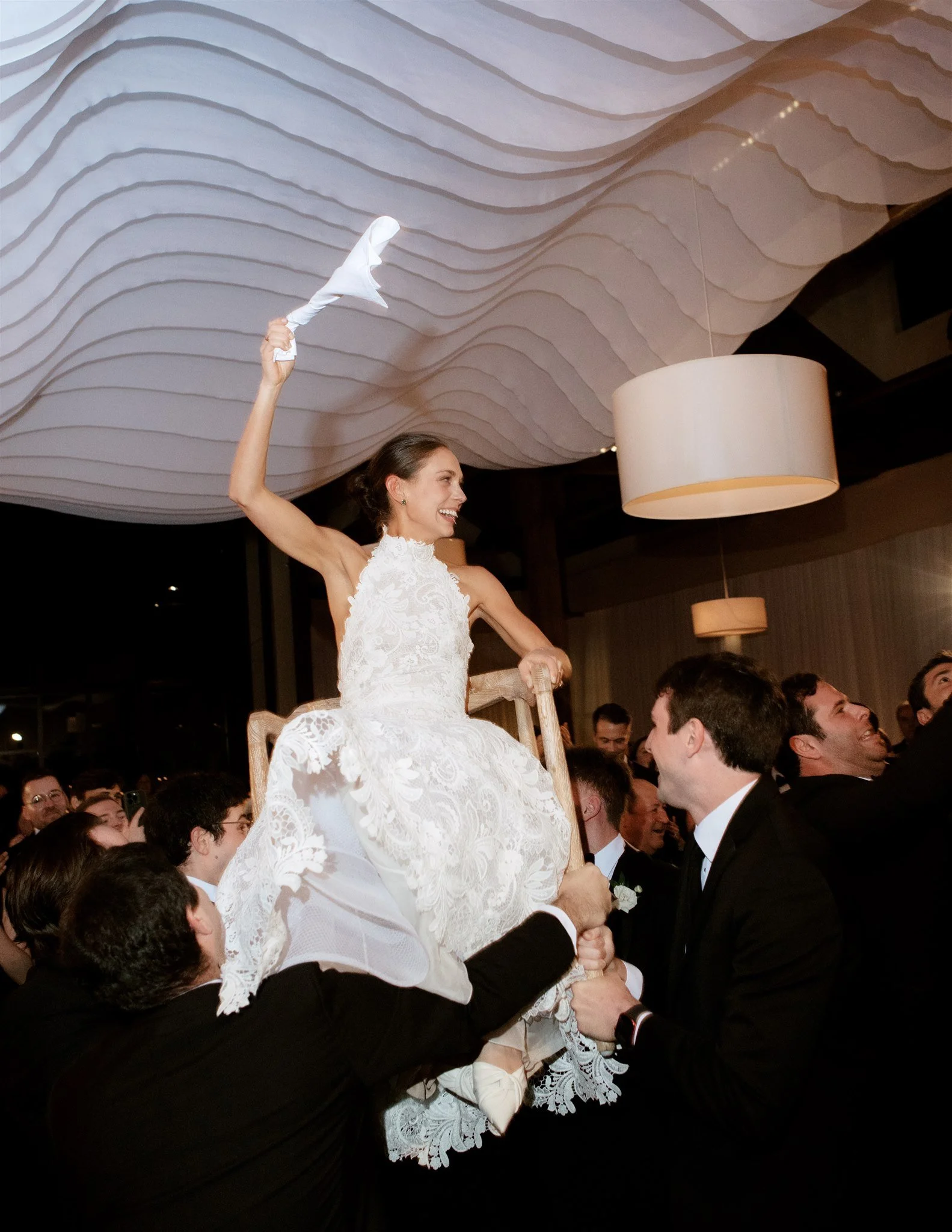 black tie charleston wedding at the dunlin oscar de la renta dress