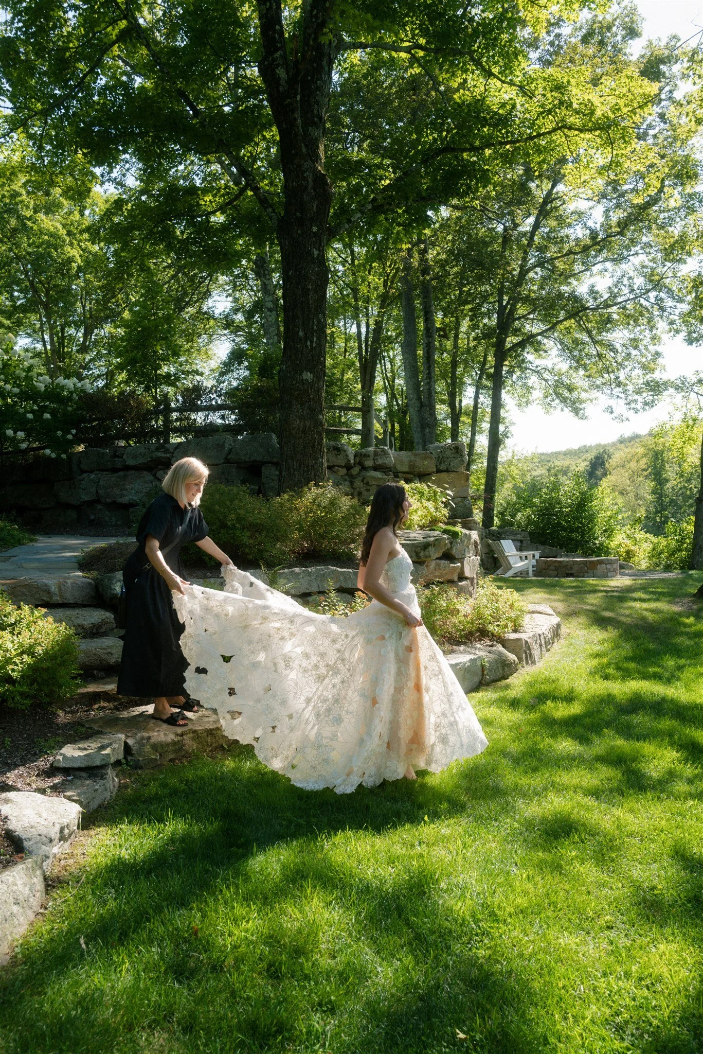 camp inspired wedding oscar de la renta bridal gown dressing services by beth chapman styling