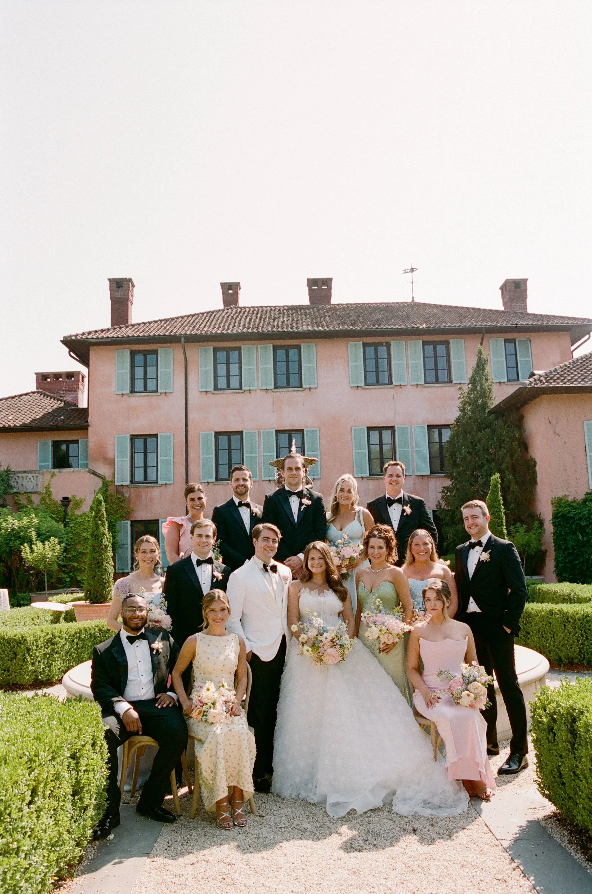 Black Tie Glenmere Mansion NY Wedding with Monique Lhuillier Wedding Dress