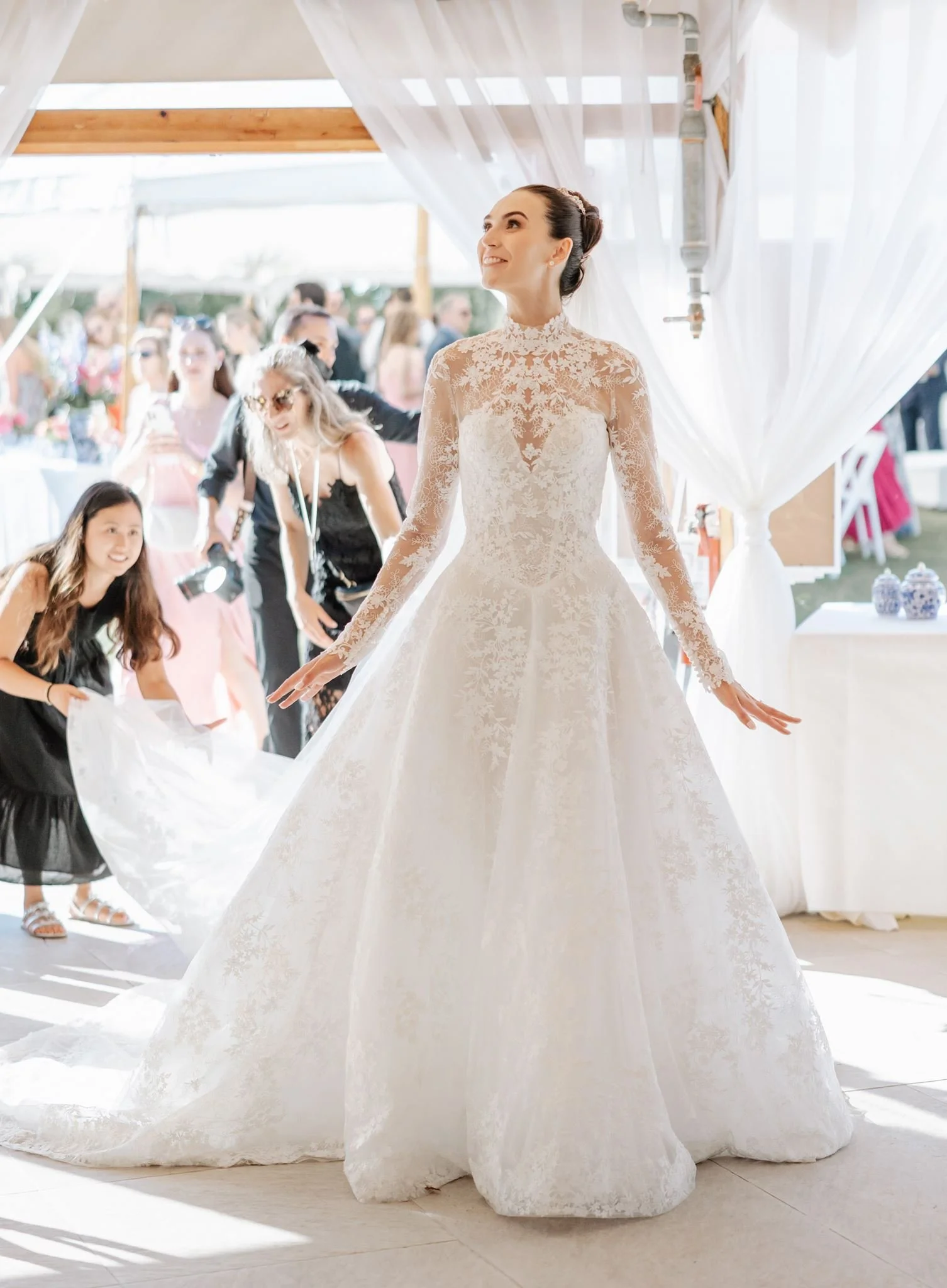 bride adores wedding reception details castle hill inn rhode island beth chapman styling