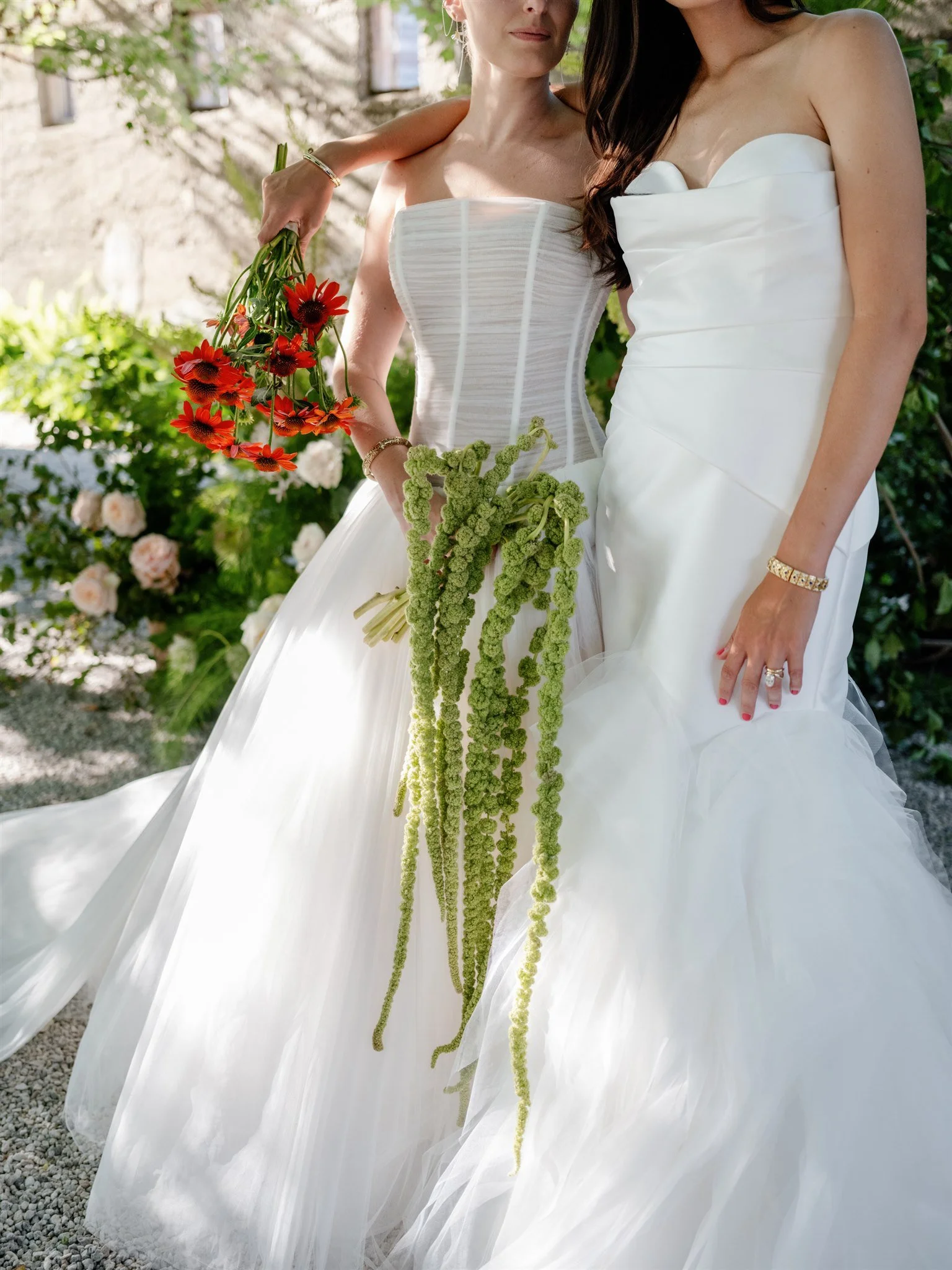 editorial bridal portraits modern wedding gowns unique bridal bouquets beth chapman styling