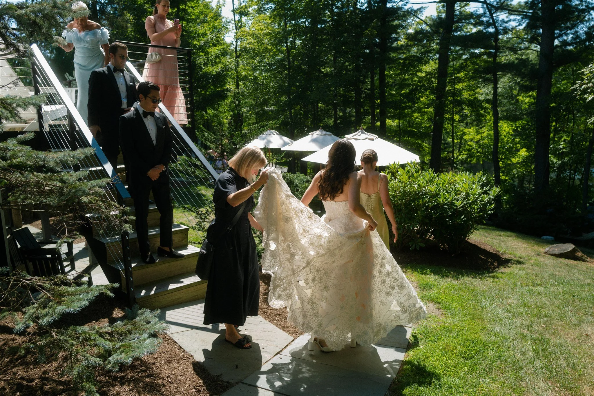 camp inspired wedding oscar de la renta bridal gown dressing services by beth chapman styling